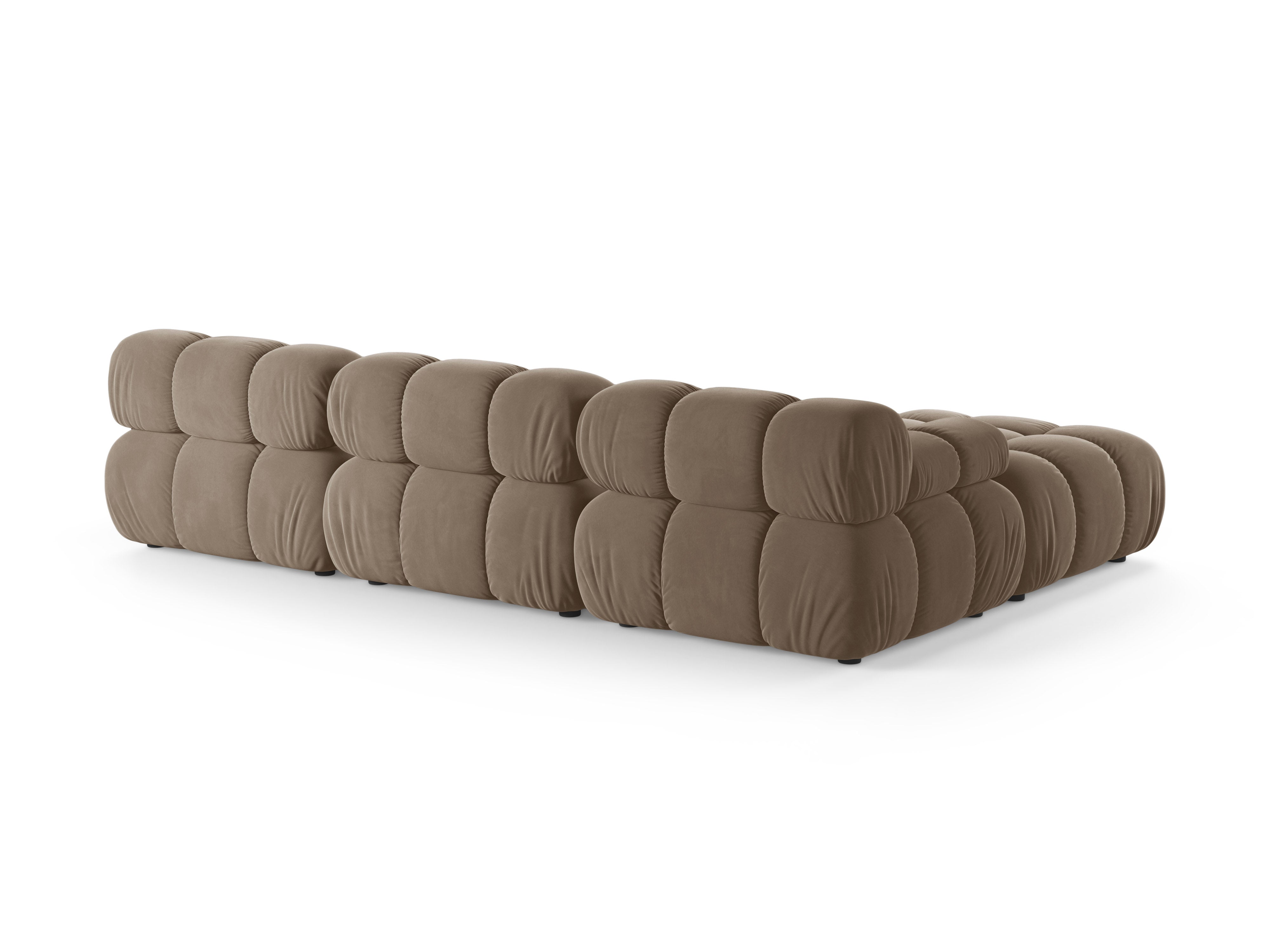 Universal velvet corner sofa BELLIS cappuccino