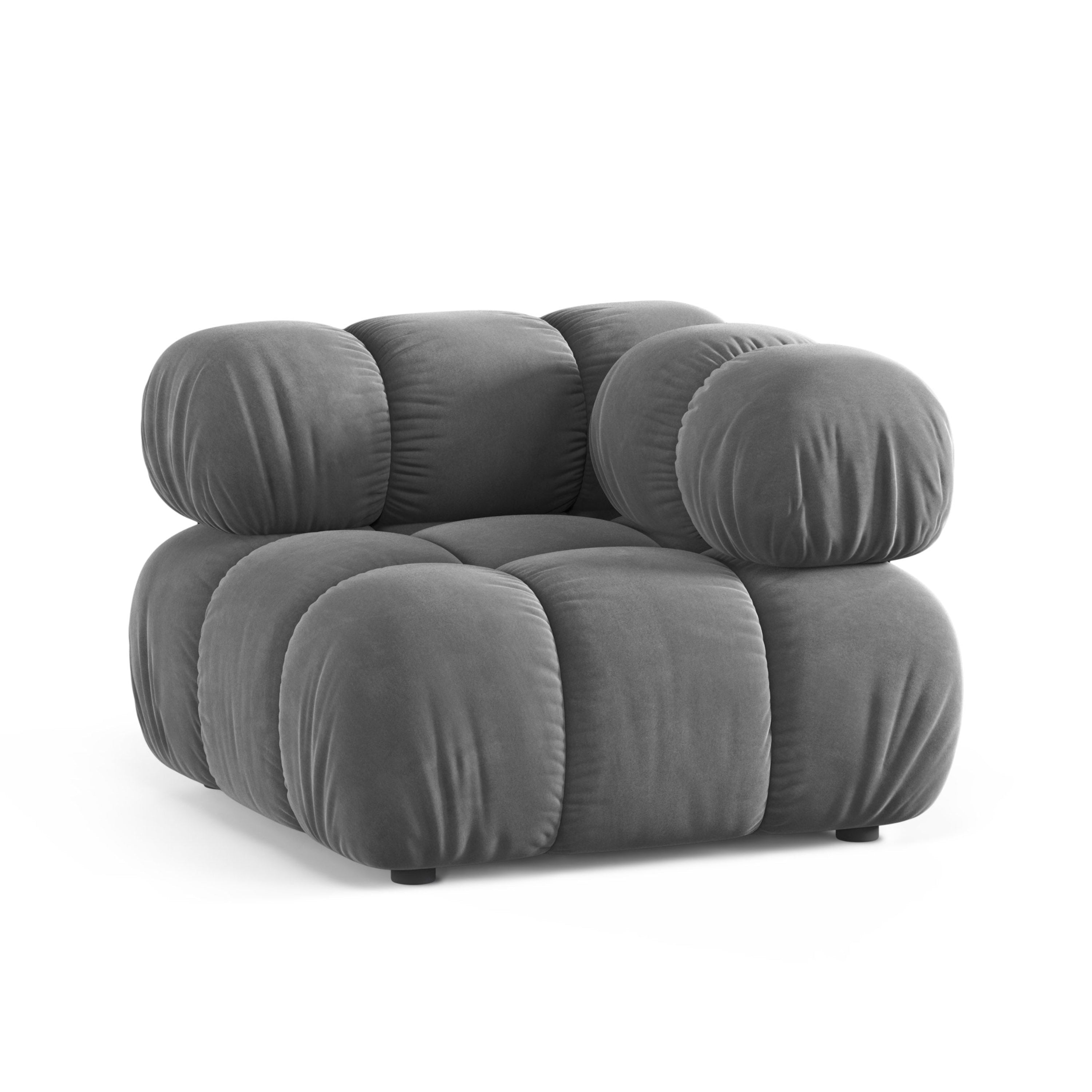 BELLIS Modular Sofa - Gray Velvet Corner Module