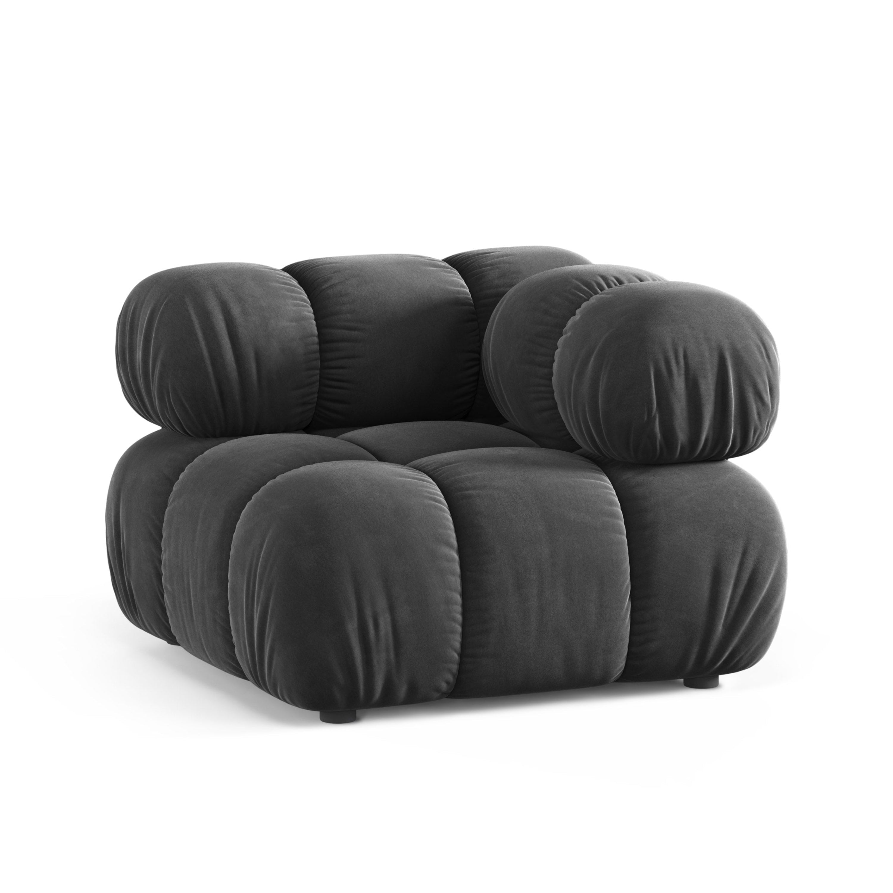 BELLIS Modular Sofa - Dark Gray Velvet Corner Module