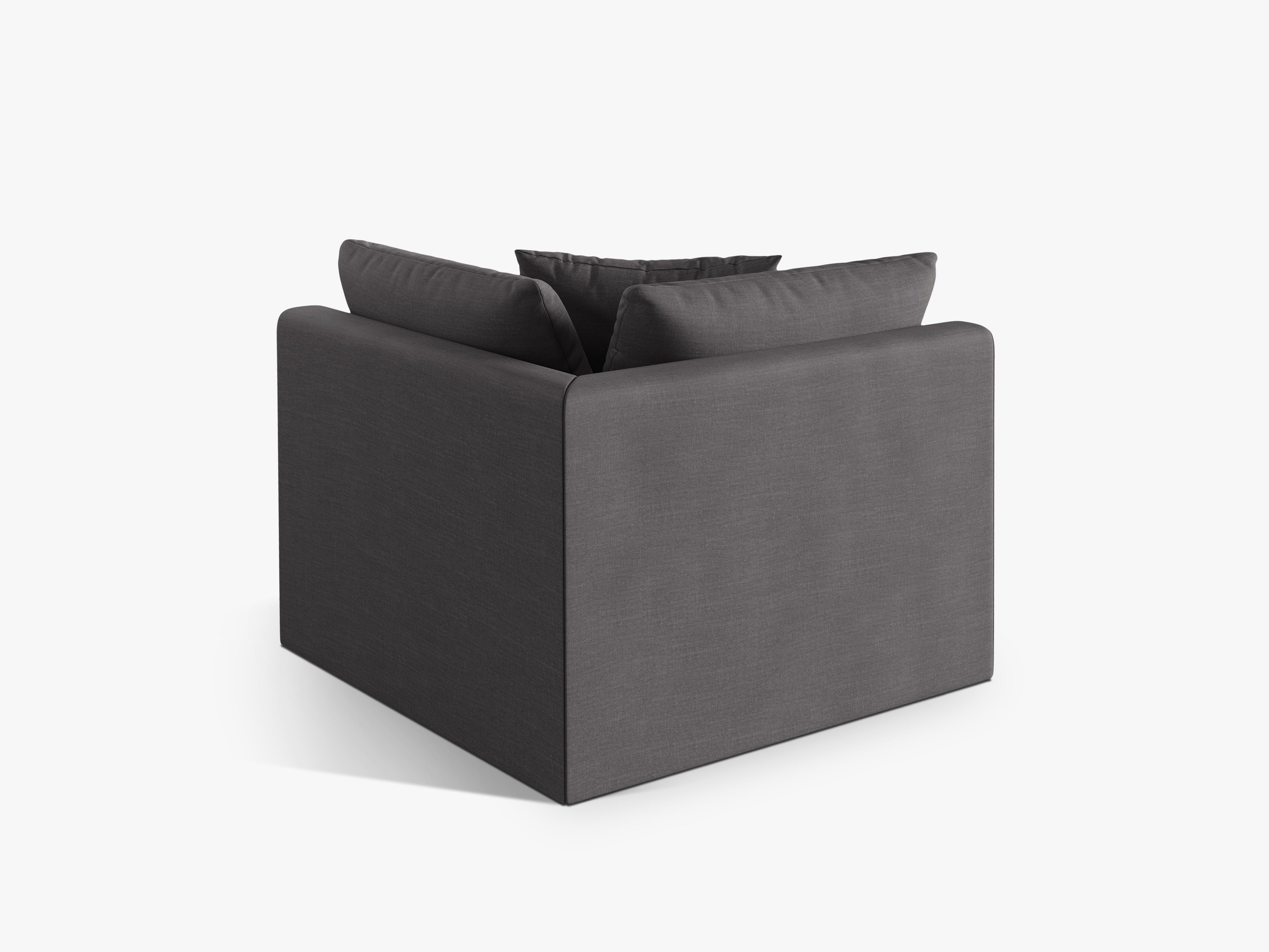 Modulares Sofa CHRIS - graues Chenille-Eckelement