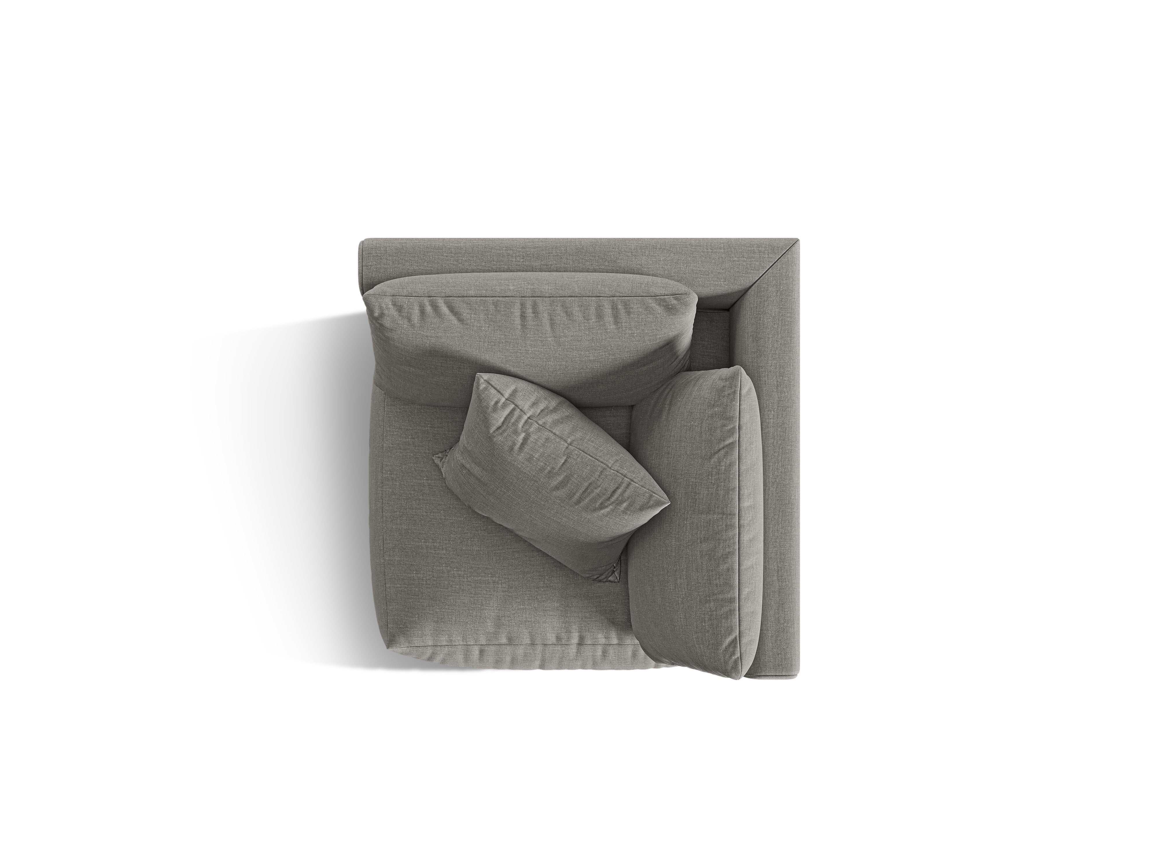 Modulares Sofa CHRIS - graues Chenille-Eckelement