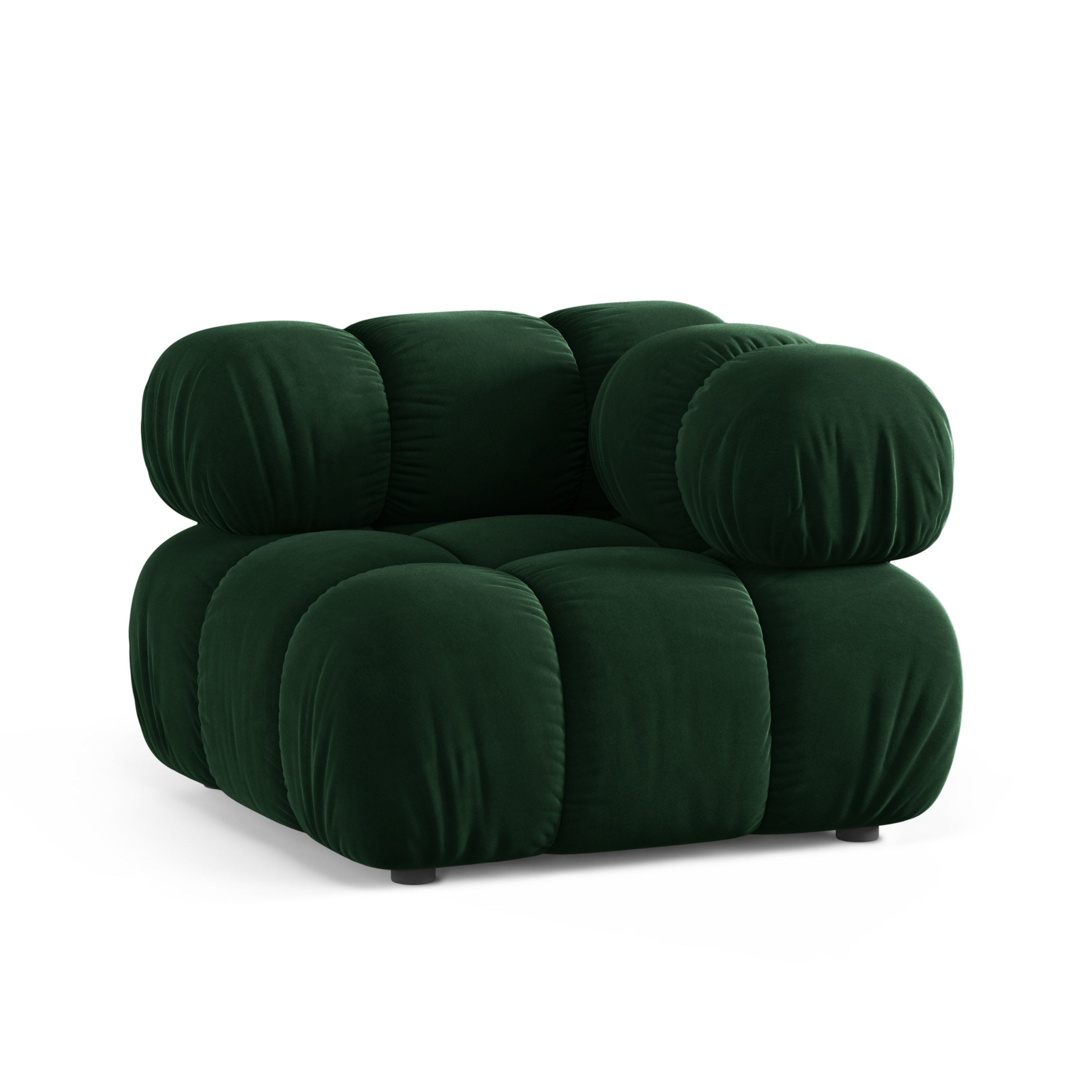 BELLIS Velvet Modular Sofa - Corner Module in Bottle Green
