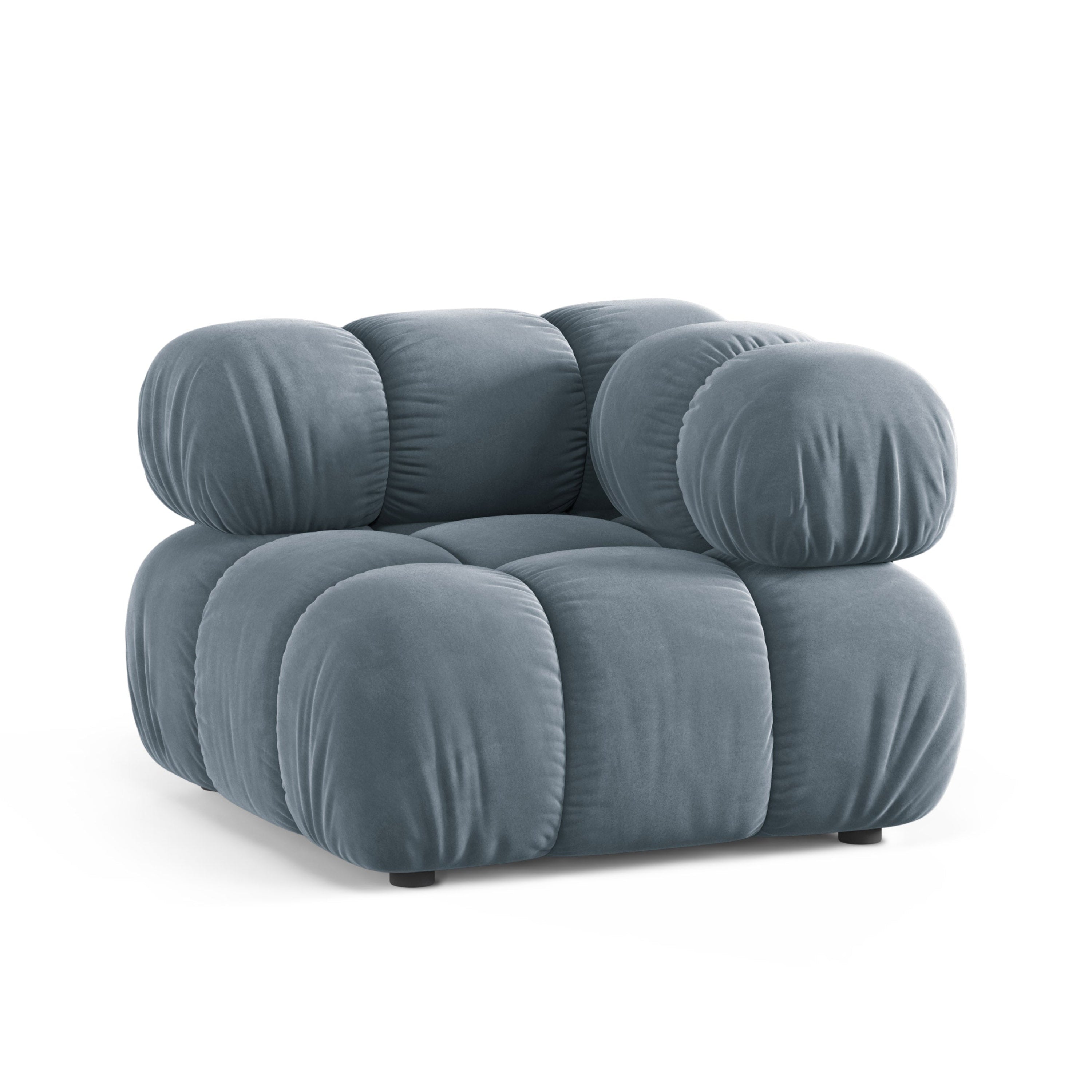 BELLIS Velvet Modular Sofa - Blue Corner Module