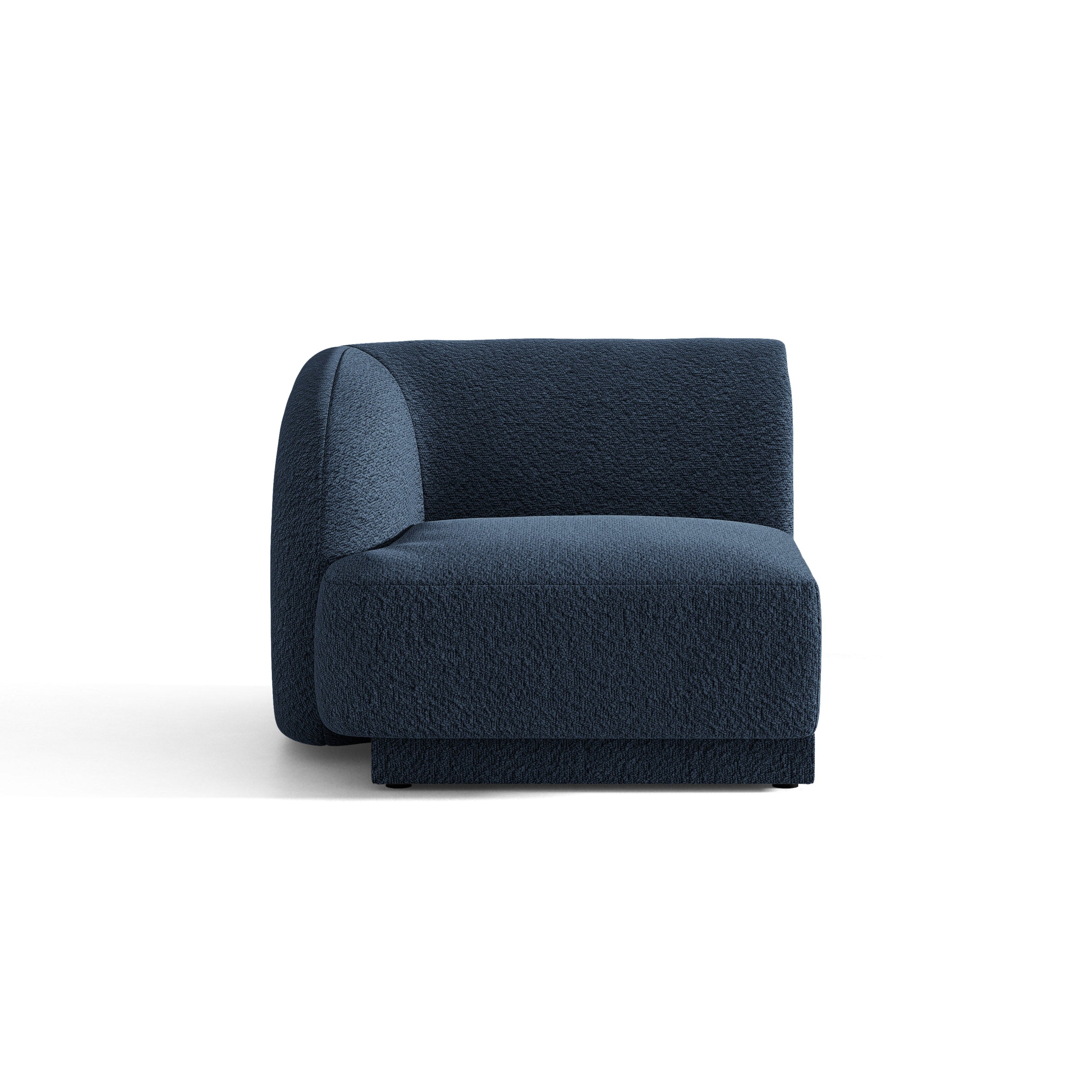 Sofa modułowa MILEY - moduł lewostronny ciemnoniebieski boucle – Micadoni
