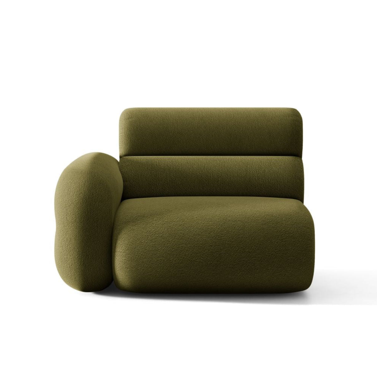 NEO Modular Sofa - Left Module in Olive Boucle