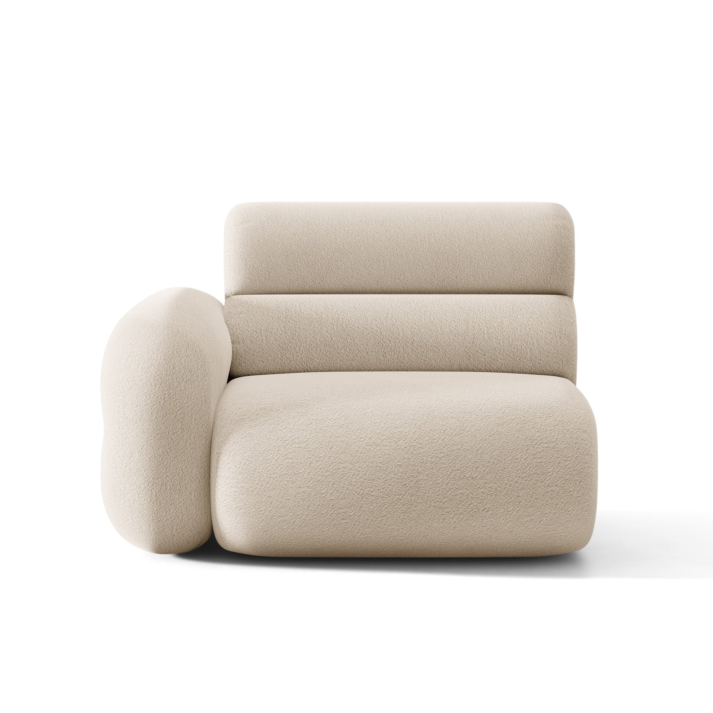 NEO Modular Sofa - Left Module in Beige Boucle