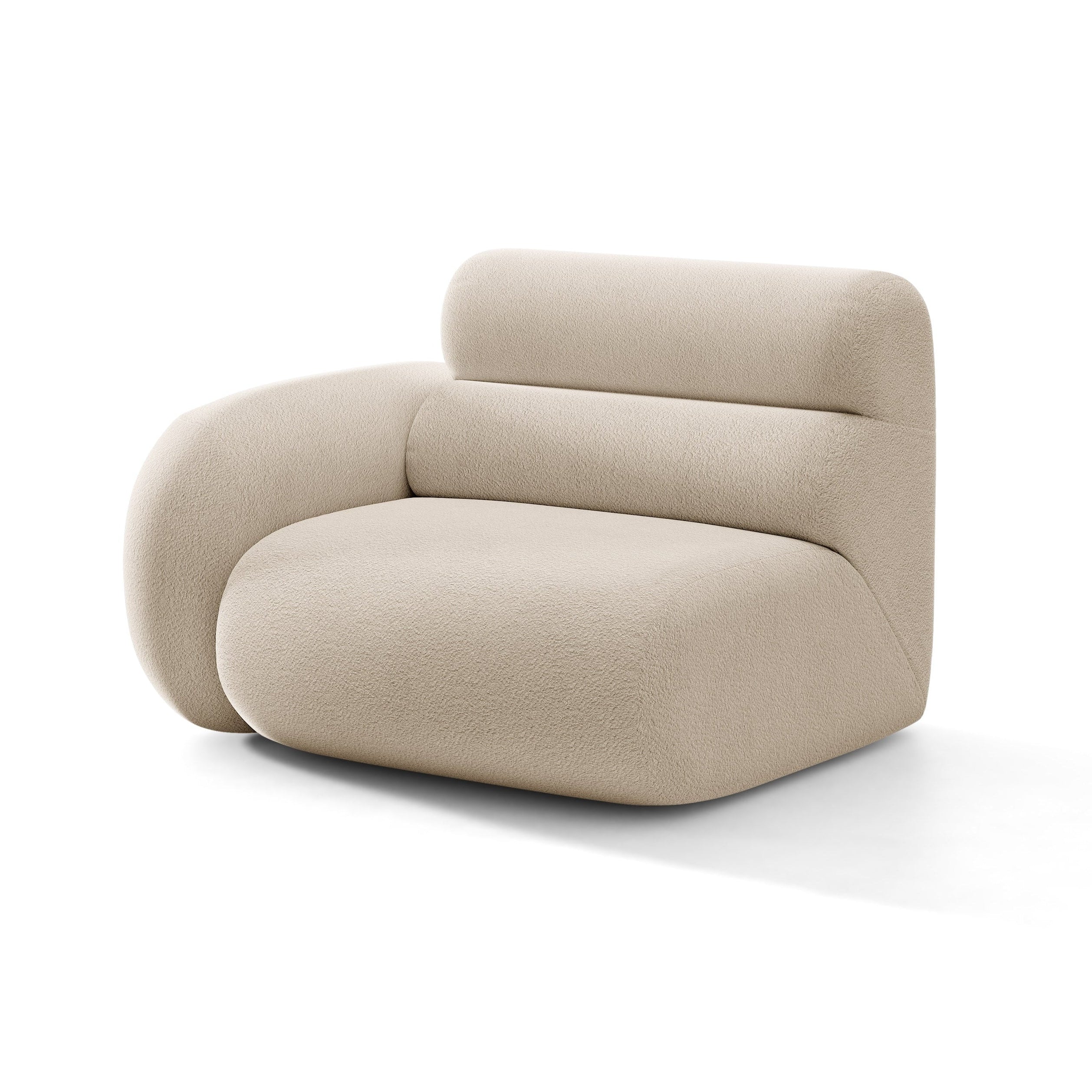 NEO Modular Sofa - Left Module in Beige Boucle