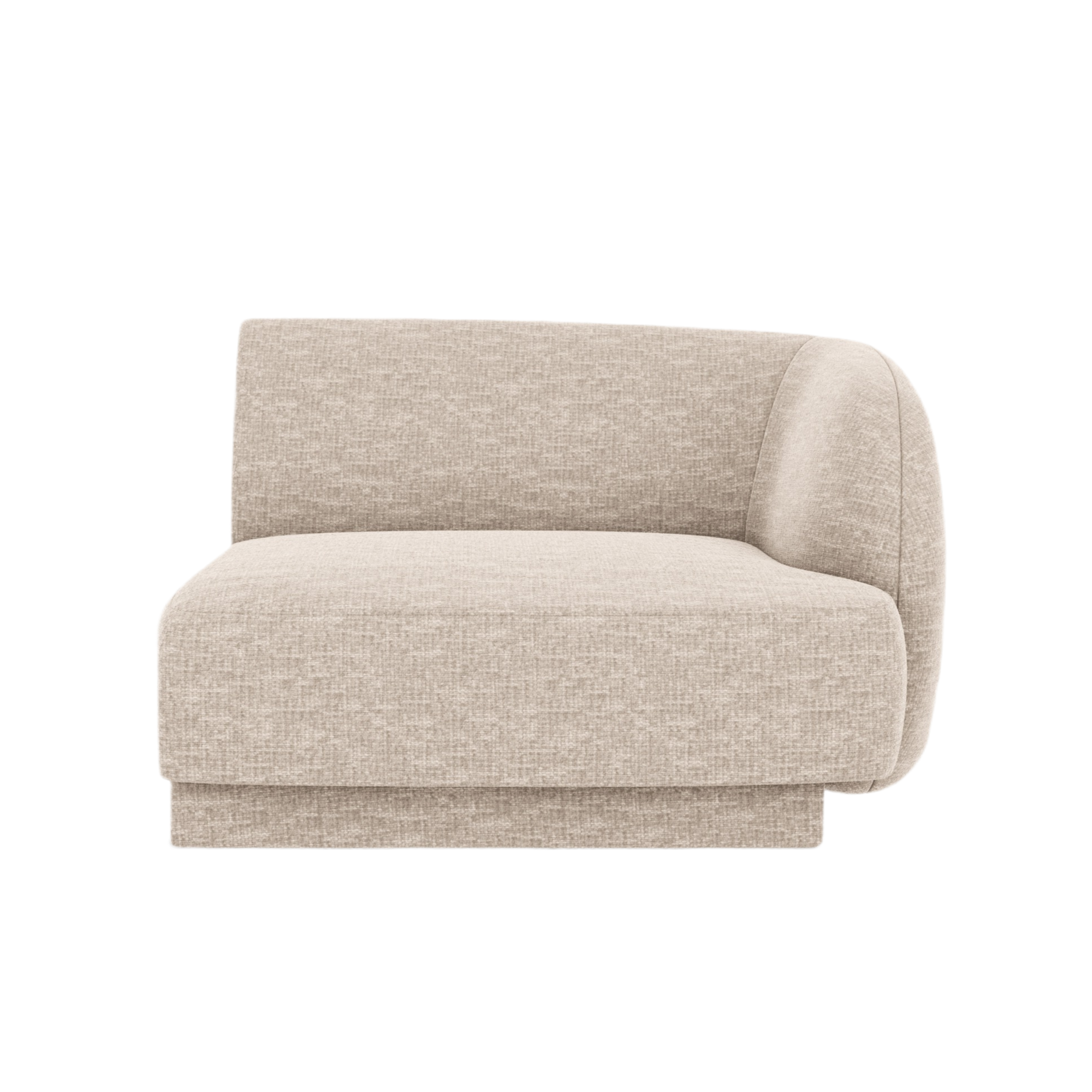 Modulsofa MILEY - rechte Modulkombination in seidigem beige Chenille