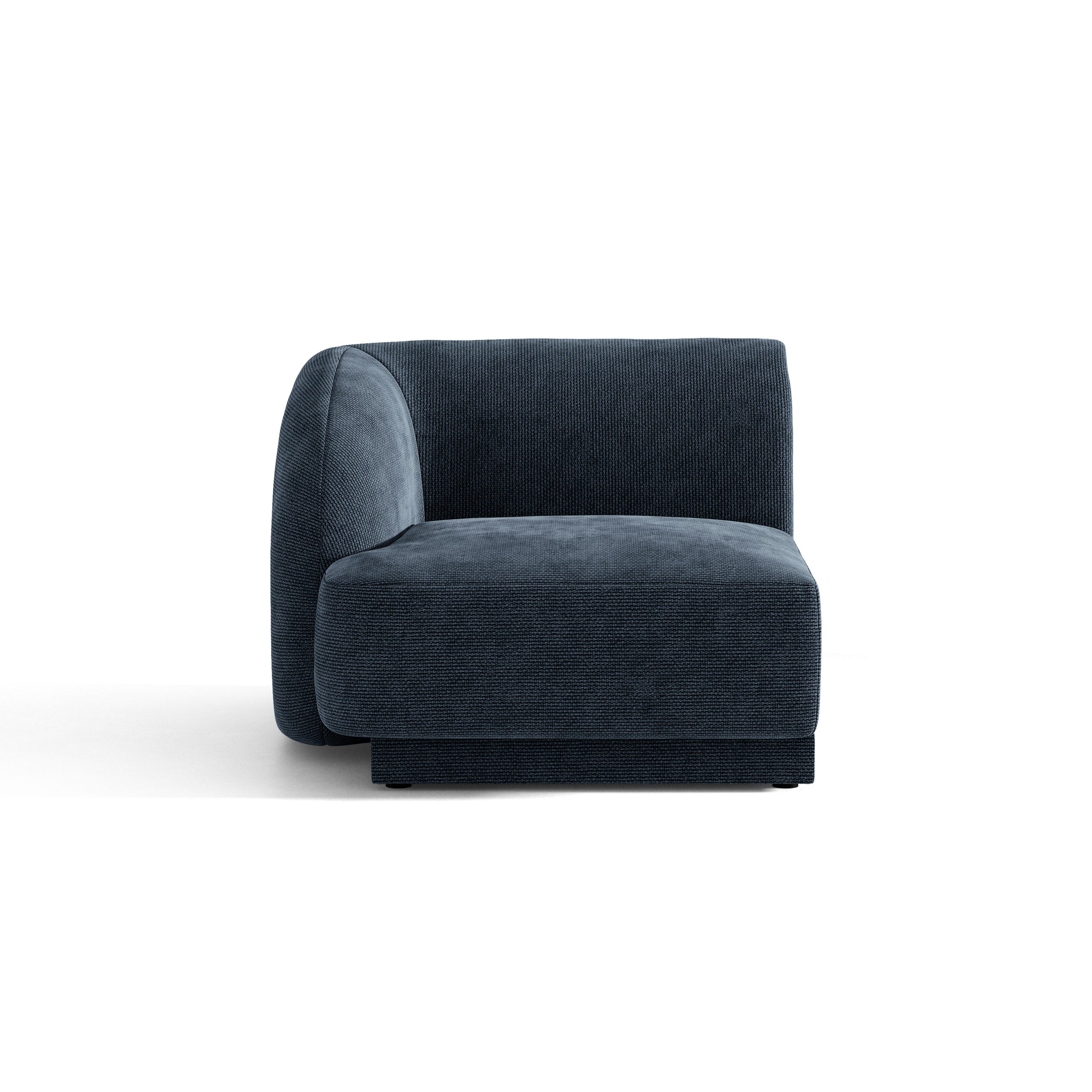 Sofa modułowa MILEY - moduł lewostronny granat królewski szenil jedwabisty – Micadoni