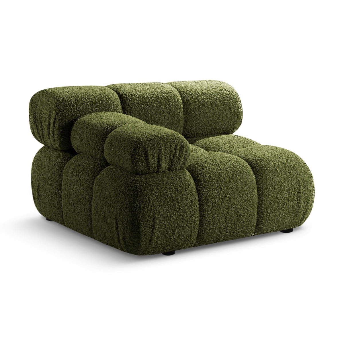 BELLIS Modular Sofa - Left-Arm Green Boucle Module