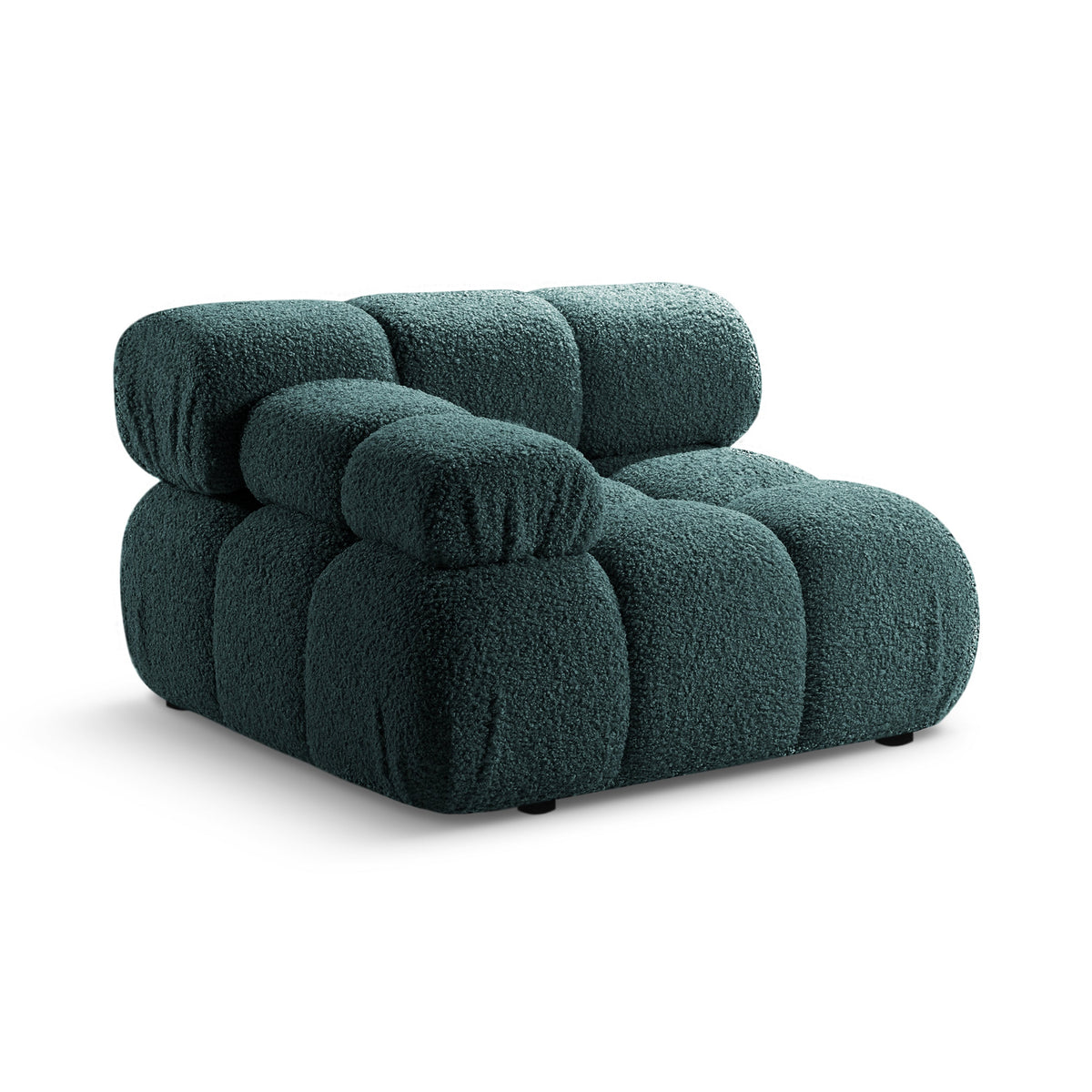 BELLIS Modular Sofa - Left-Arm Module in Petrol Blue Boucle