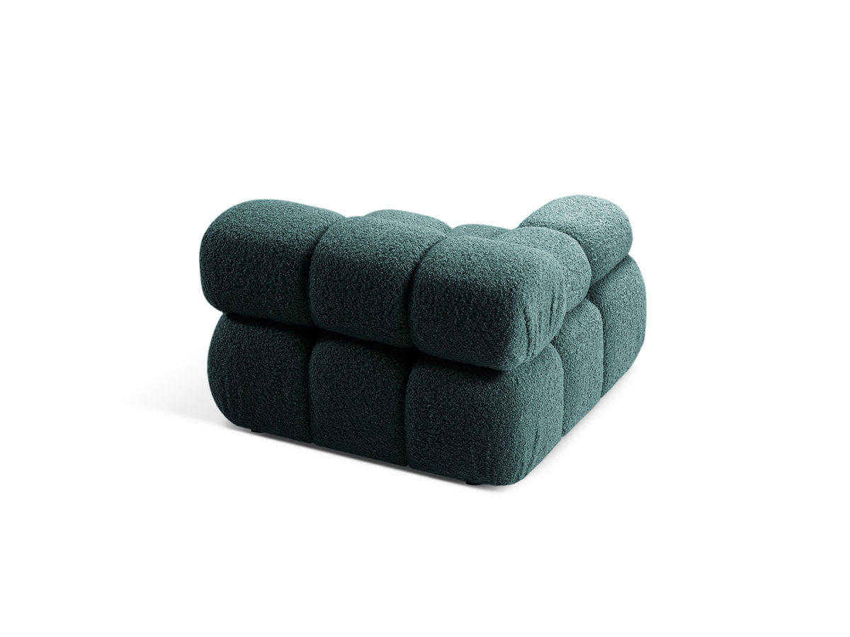BELLIS Modular Sofa - Left-Arm Module in Petrol Blue Boucle