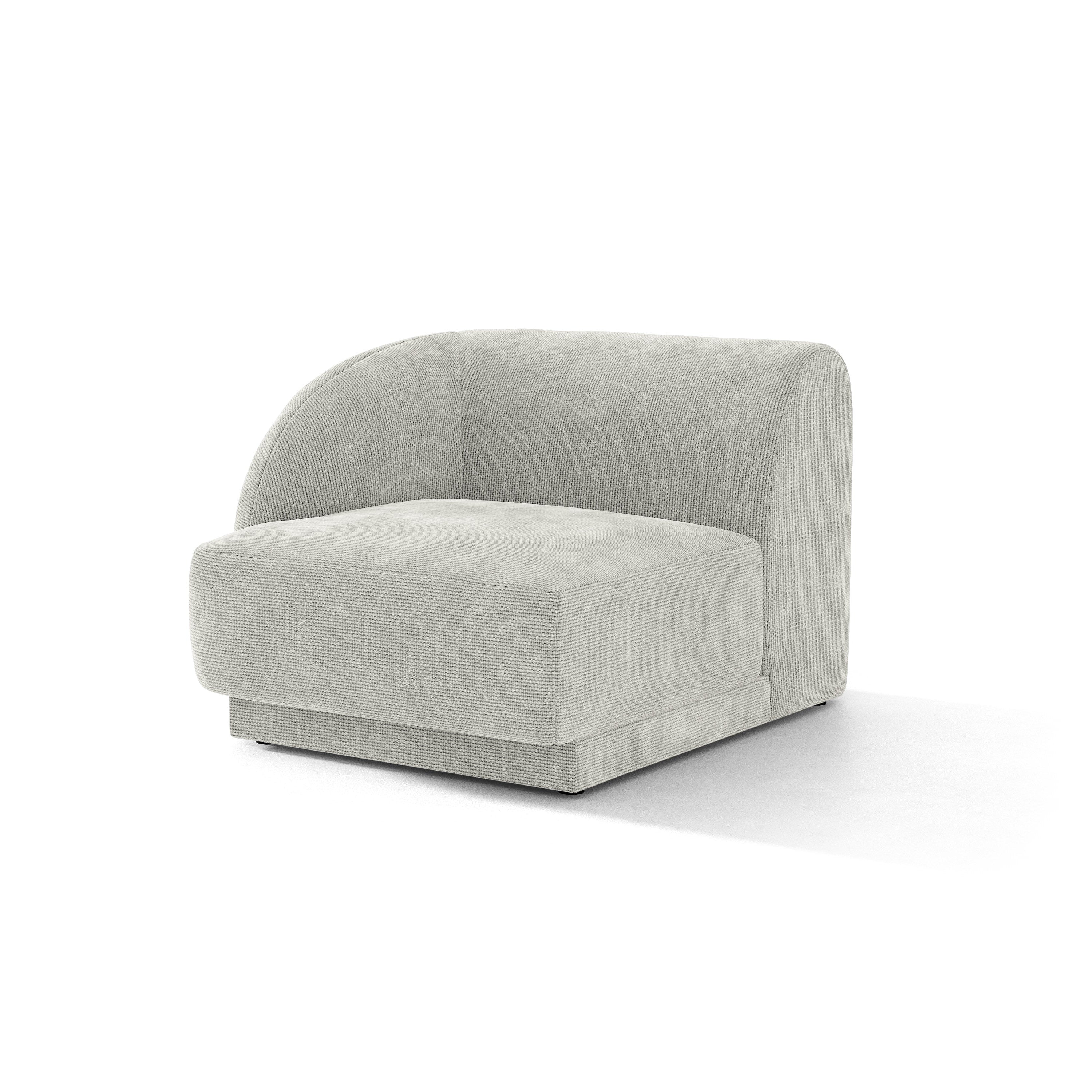 Sofa modułowa MILEY - moduł lewostronny szary szenil do salonu