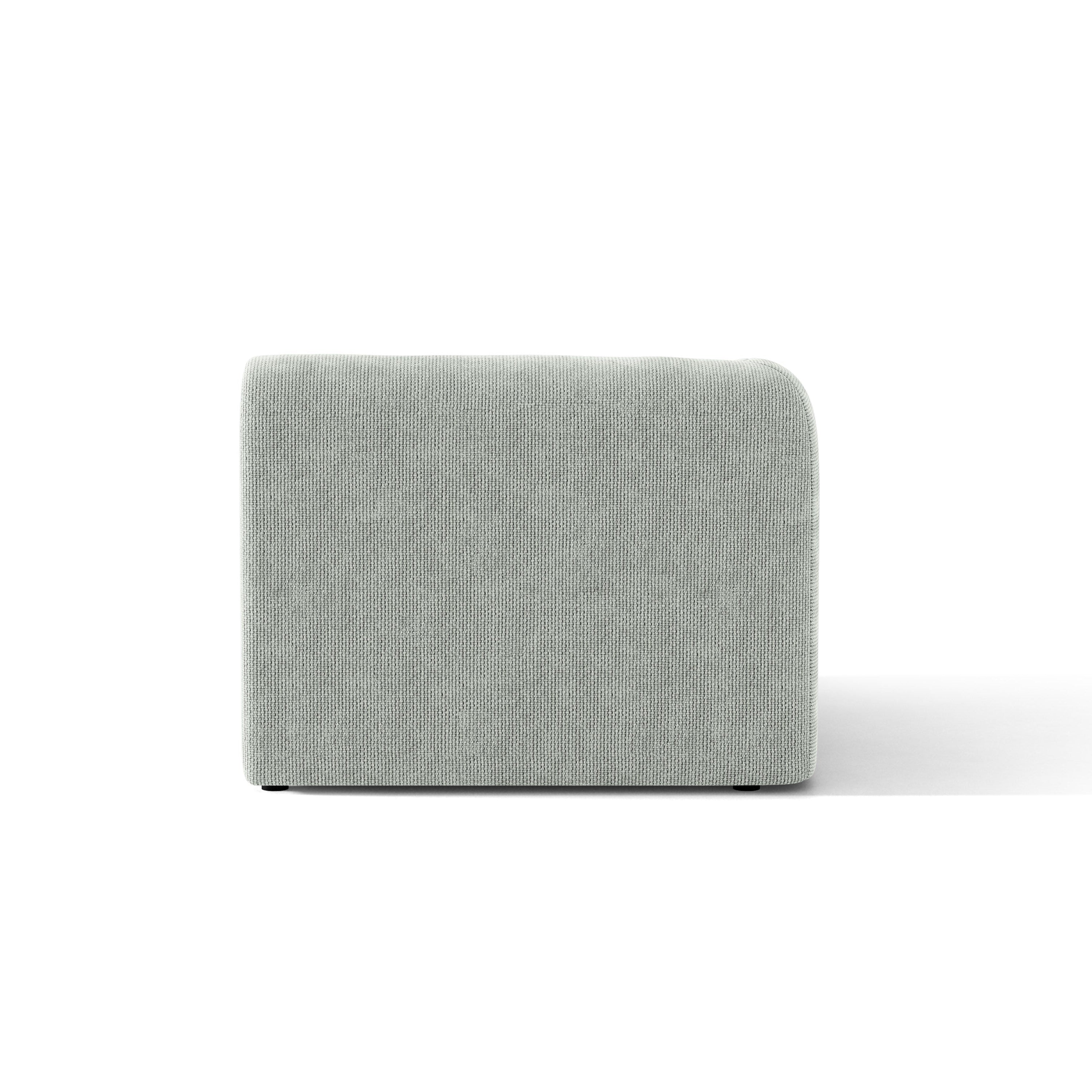 Sofa modułowa MILEY - moduł lewostronny szary szenil do salonu – Micadoni