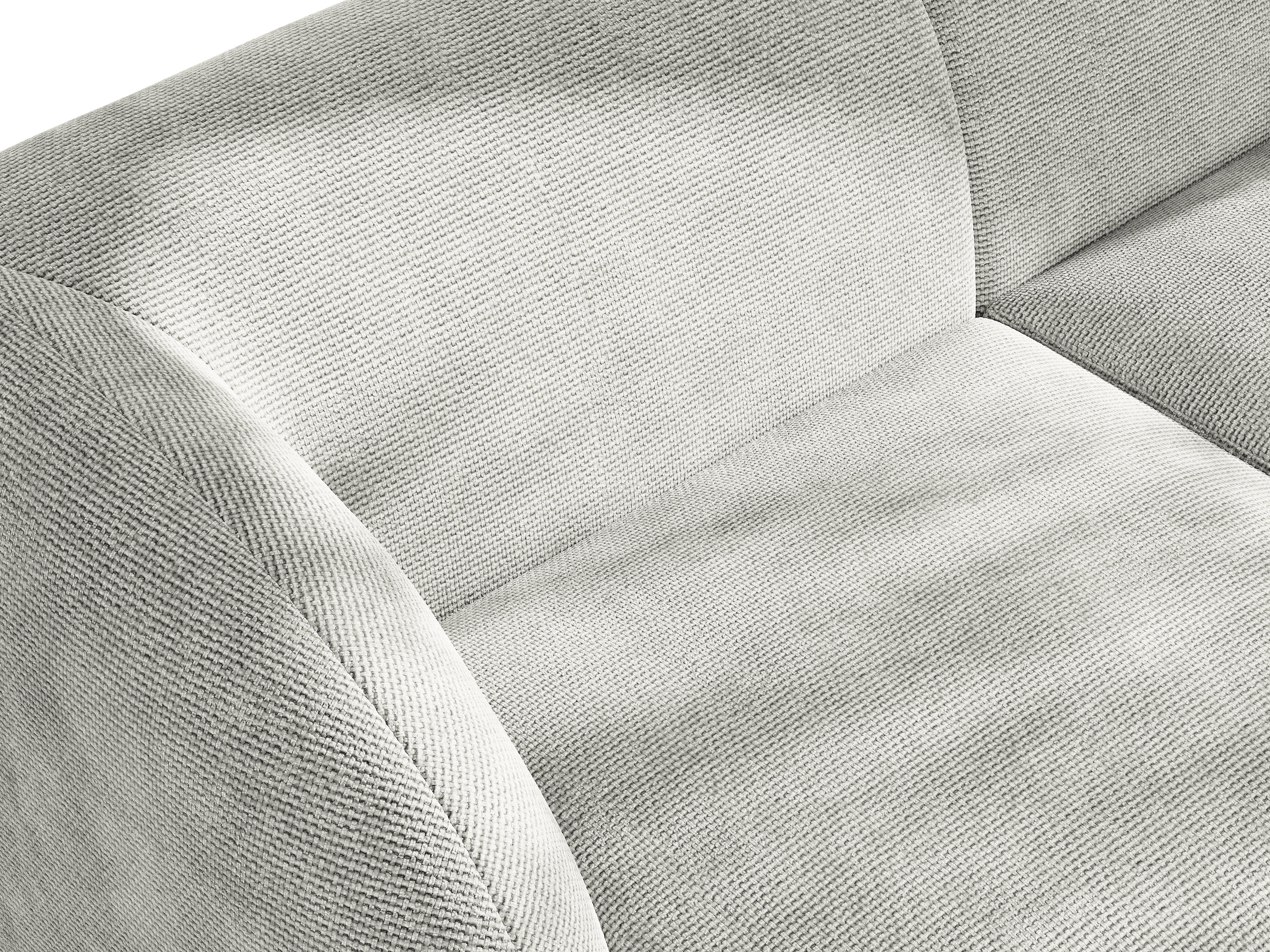 Sofa modułowa MILEY - moduł lewostronny szary szenil z podłokietnikami