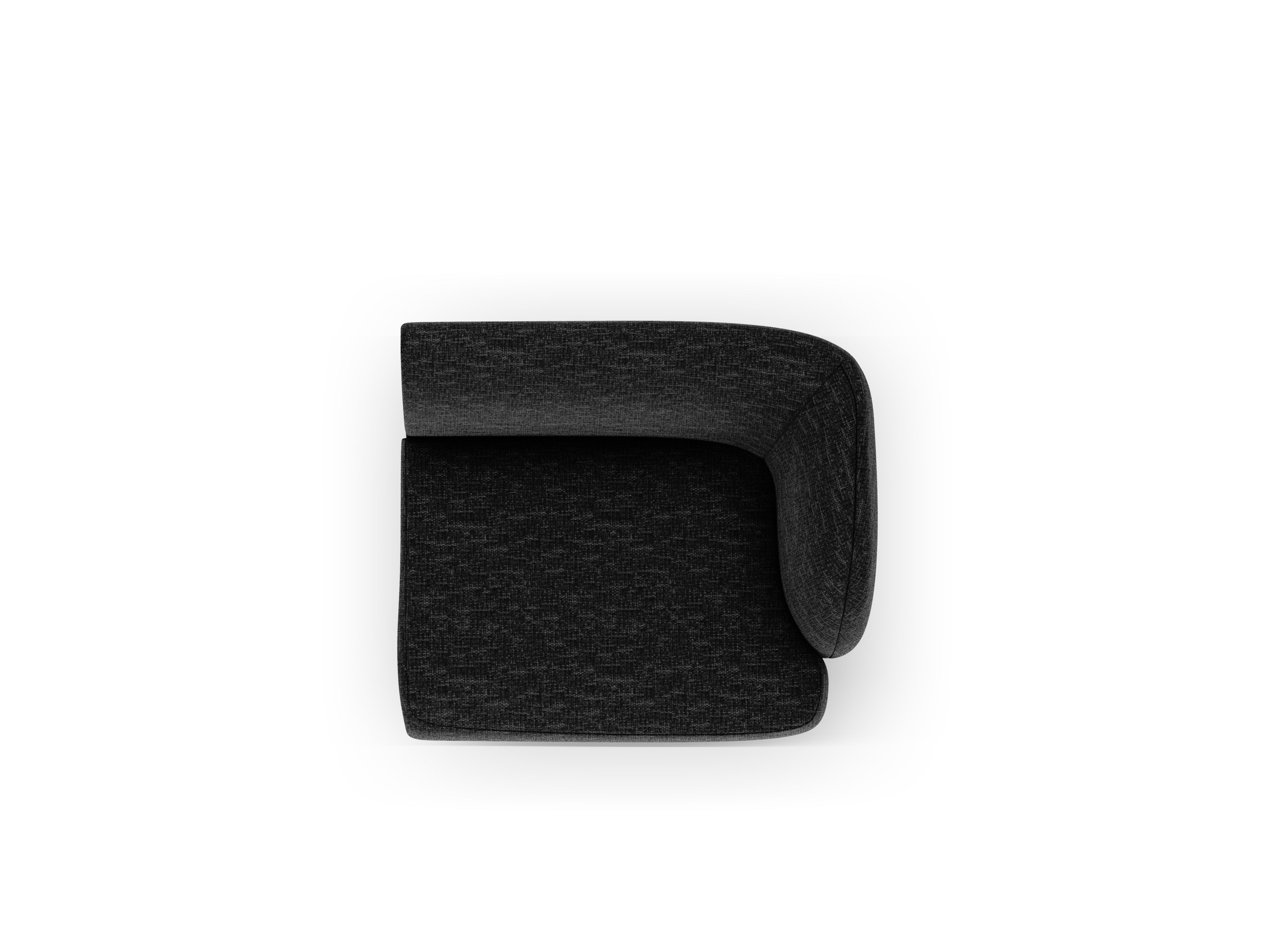 Modular sofa - right module MILEY black chenille