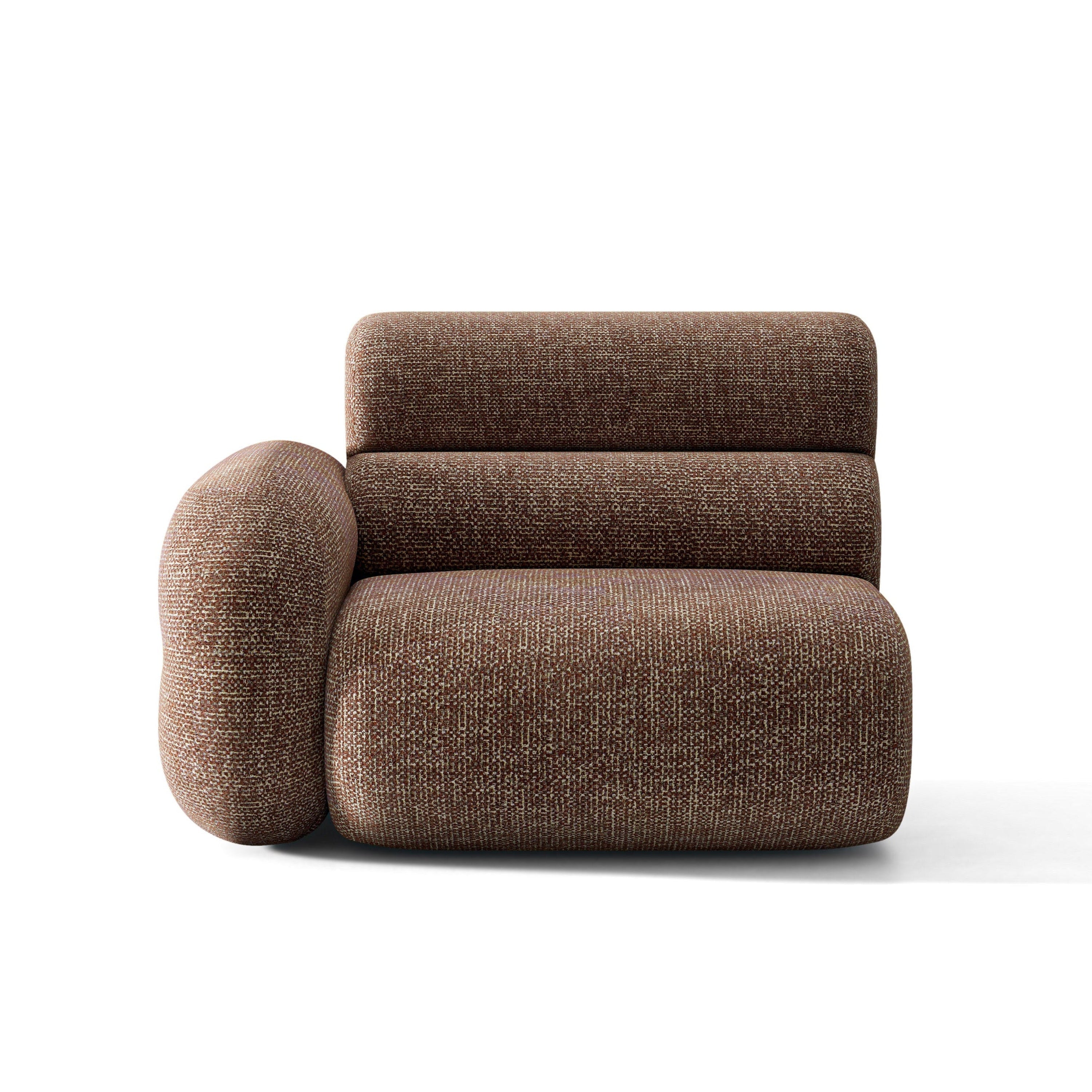 NEO Modular Sofa - Left-Side Module in Brown Melange