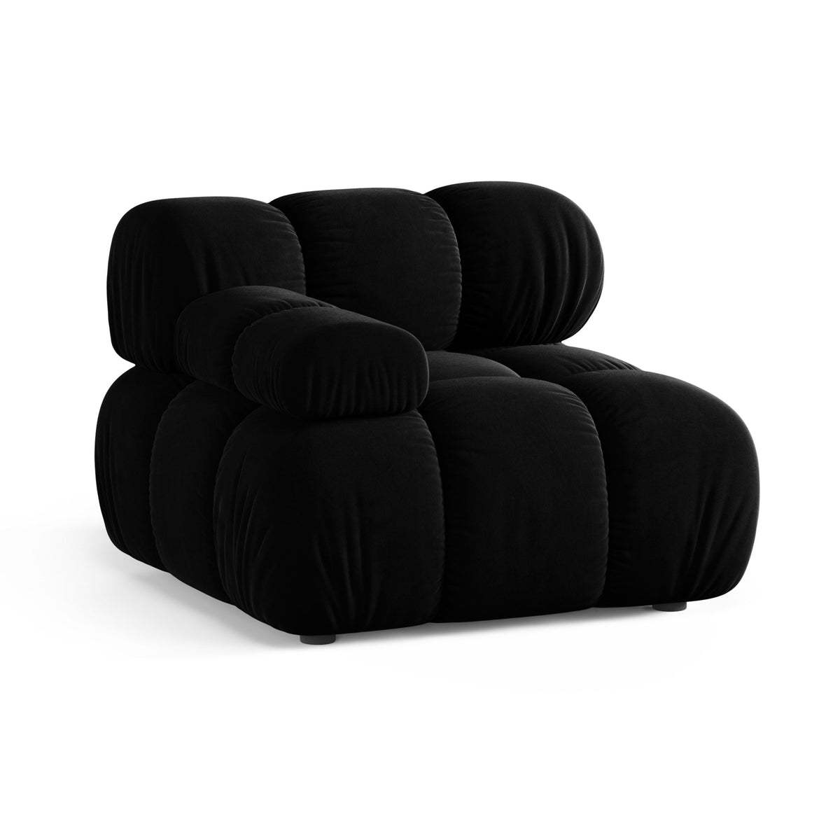 BELLIS Modular Sofa - Left-Arm Black Velvet Module