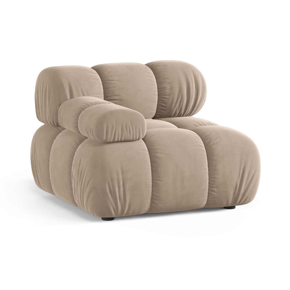 BELLIS Modular Sofa - Left-Arm Beige Velvet Module