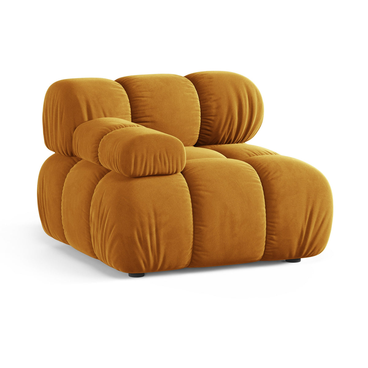 BELLIS Modular Sofa - Left-Arm Mustard Velvet Module