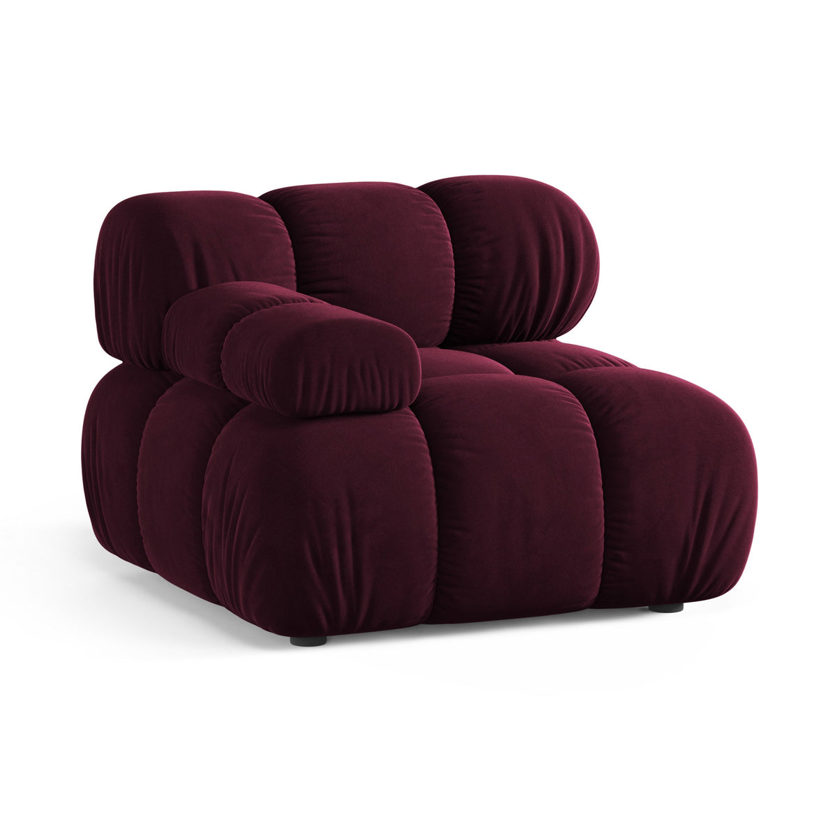 BELLIS Modular Sofa - Left-Arm Module in Burgundy Velvet