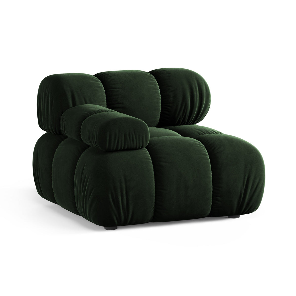 BELLIS Modular Sofa - Left-Arm Module in Bottle Green Velvet