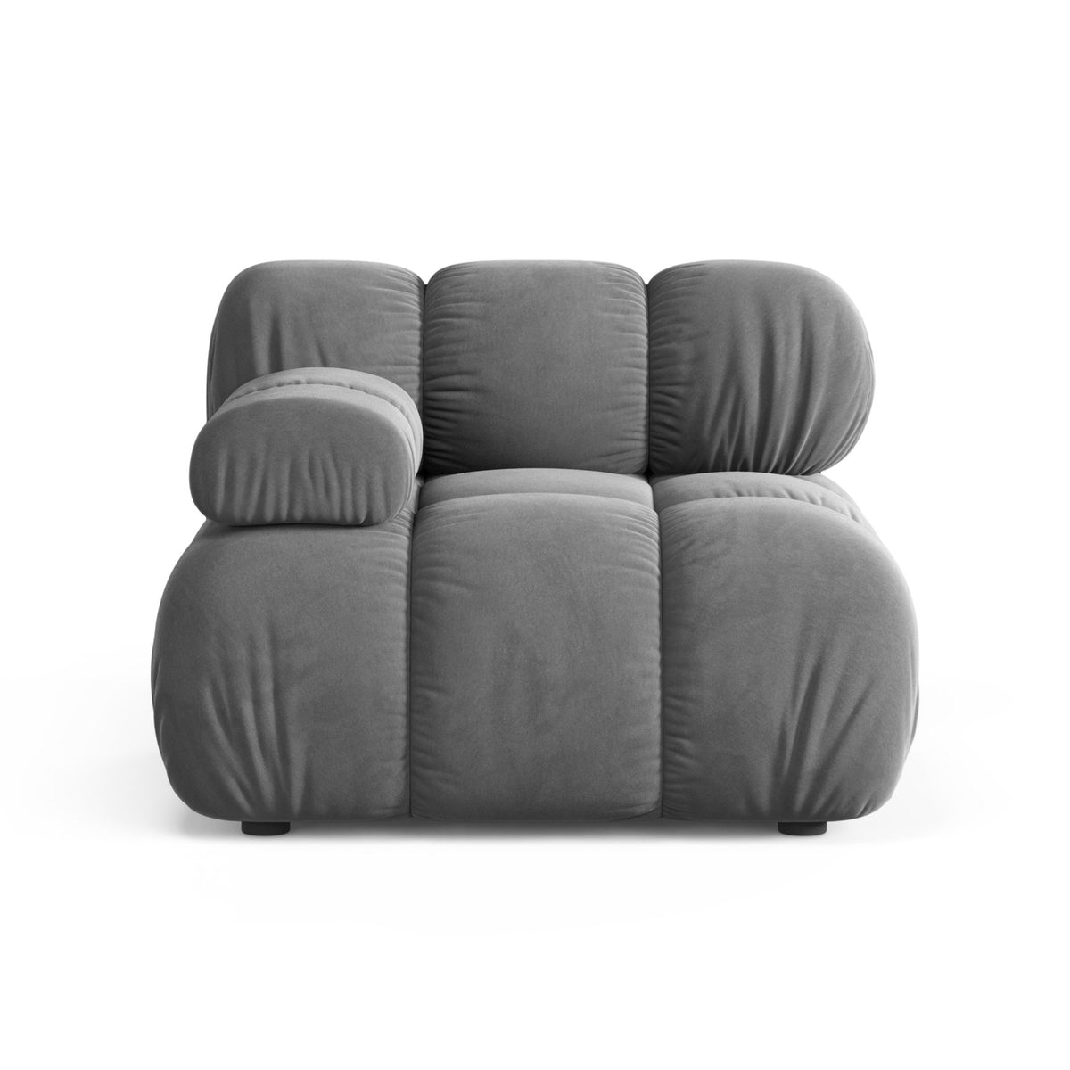 BELLIS Modular Sofa - Left-Arm Module in Gray Velvet