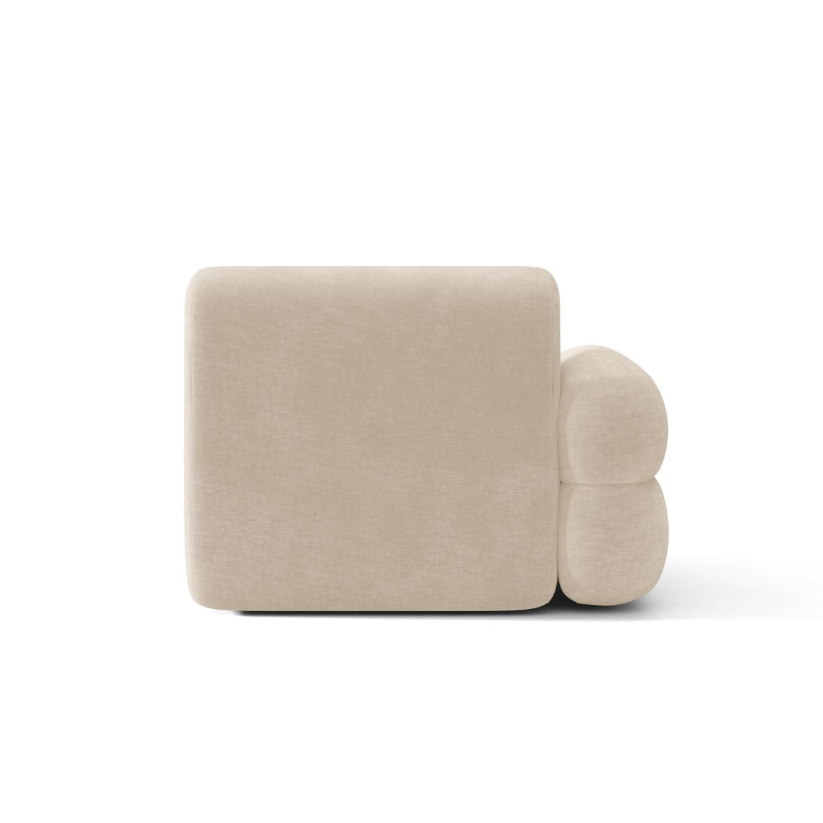 NEO Modular Sofa - Left Module in Light Beige Chenille