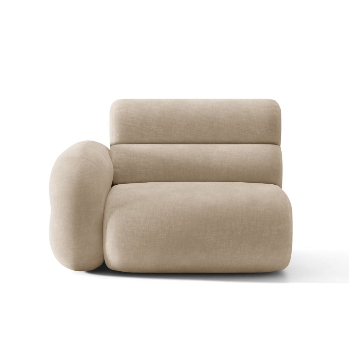 NEO Modular Sofa - Left Module in Beige Chenille
