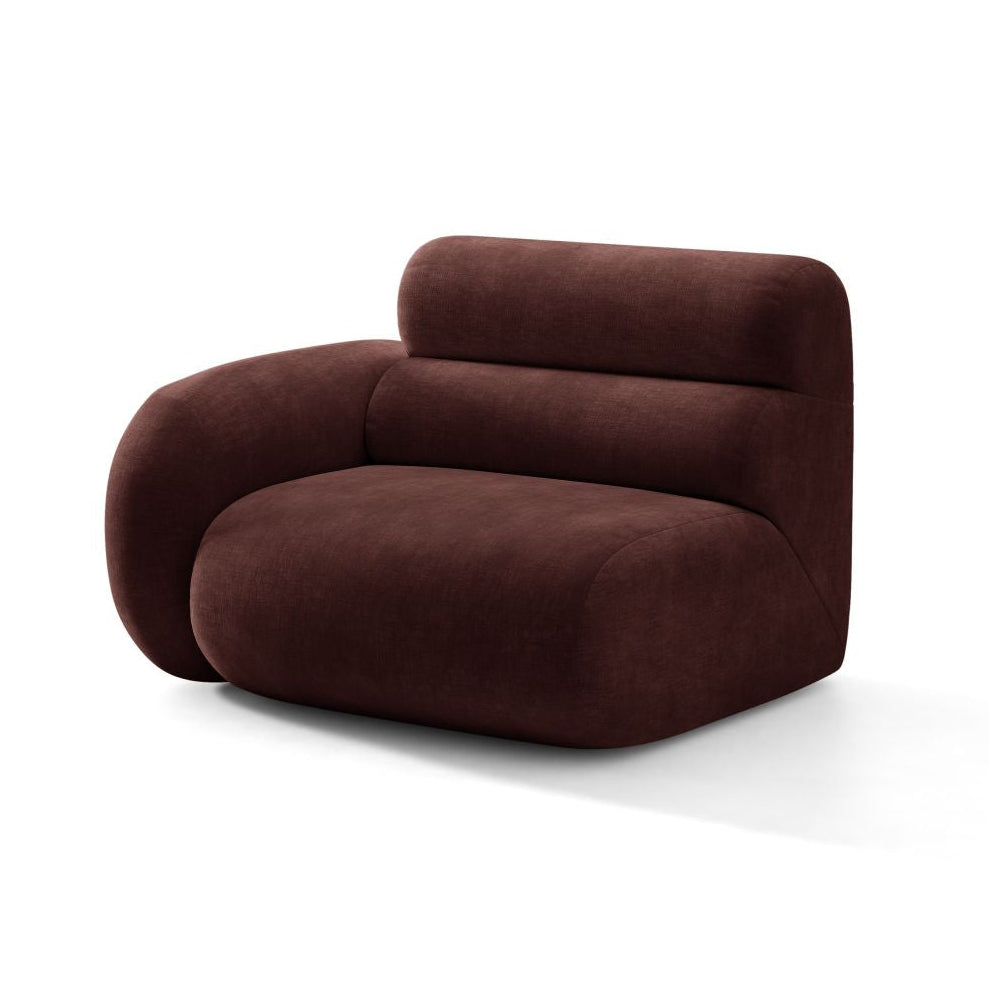 NEO Modular Sofa - Left-Arm Module in Cherry Chenille
