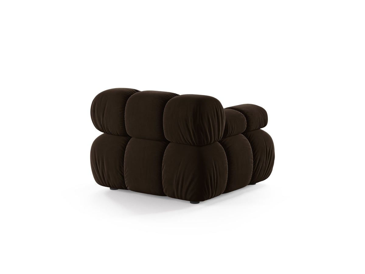 BELLIS Velvet Modular Sofa - Left-Side Chocolate Module
