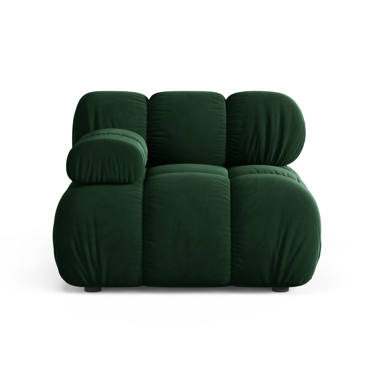 BELLIS Velvet Modular Sofa - Left-Arm Module in Bottle Green