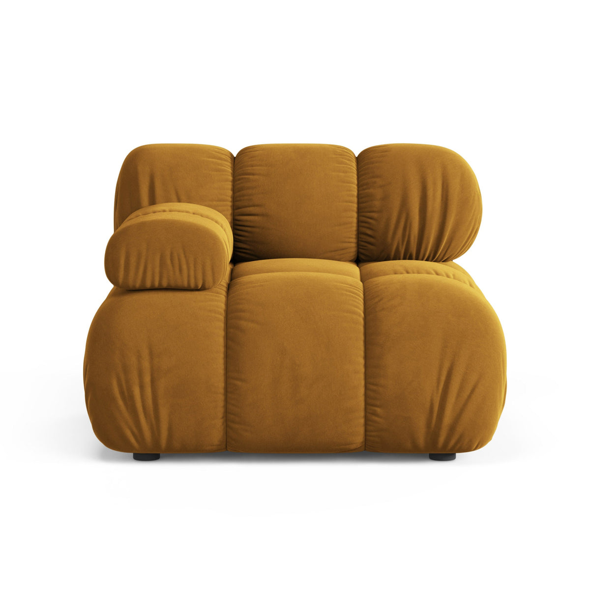 BELLIS Velvet Modular Sofa - Left-Side Mustard Module