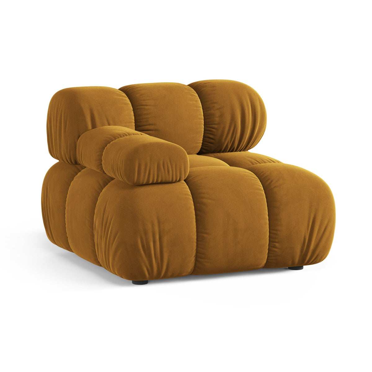 BELLIS Velvet Modular Sofa - Left-Side Mustard Module