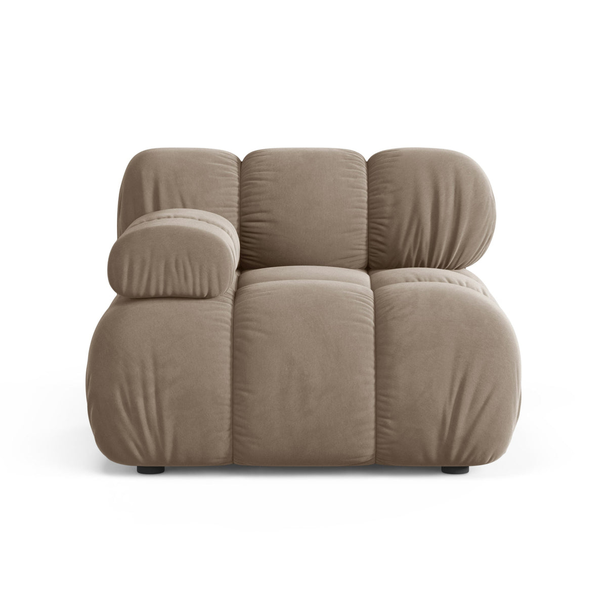 BELLIS Velvet Modular Sofa - Left Module in Cappuccino