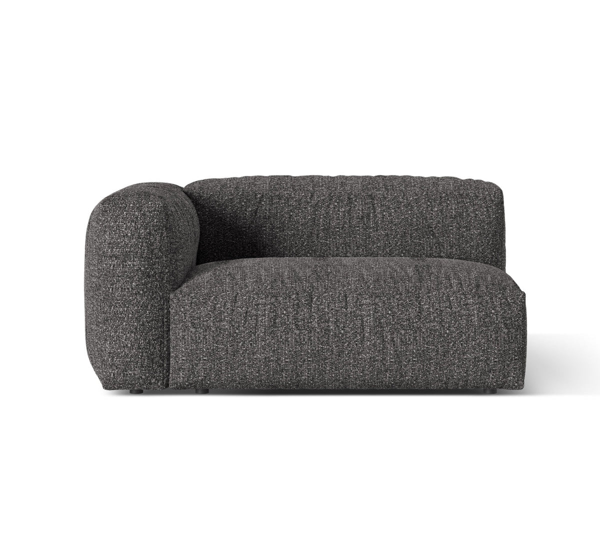 Moduł podwójny z lewym podłokietnikiem MARTINA antracytowy boucle – Micadoni