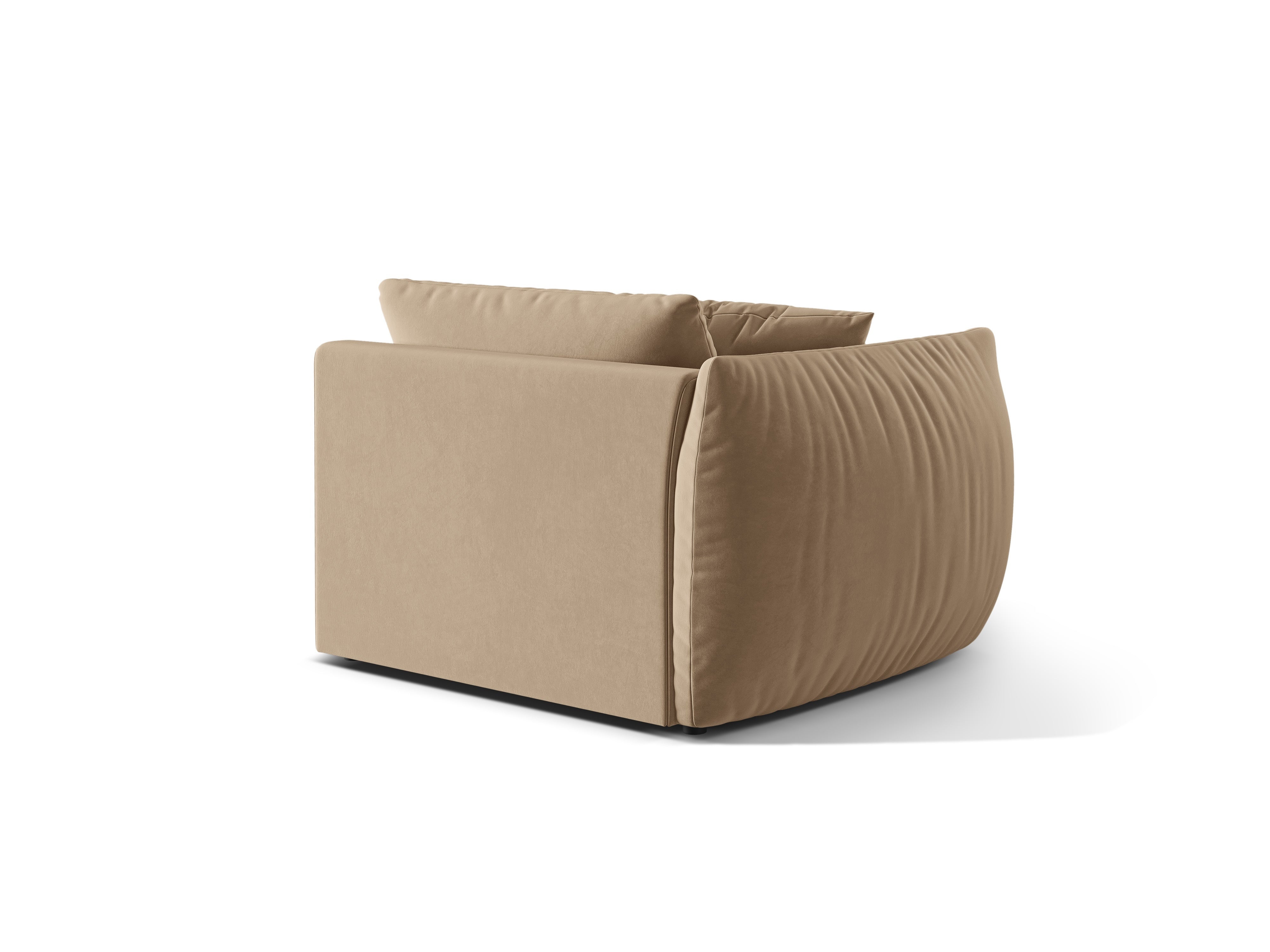 CHRIS velvet modular sofa - wide left element in sand
