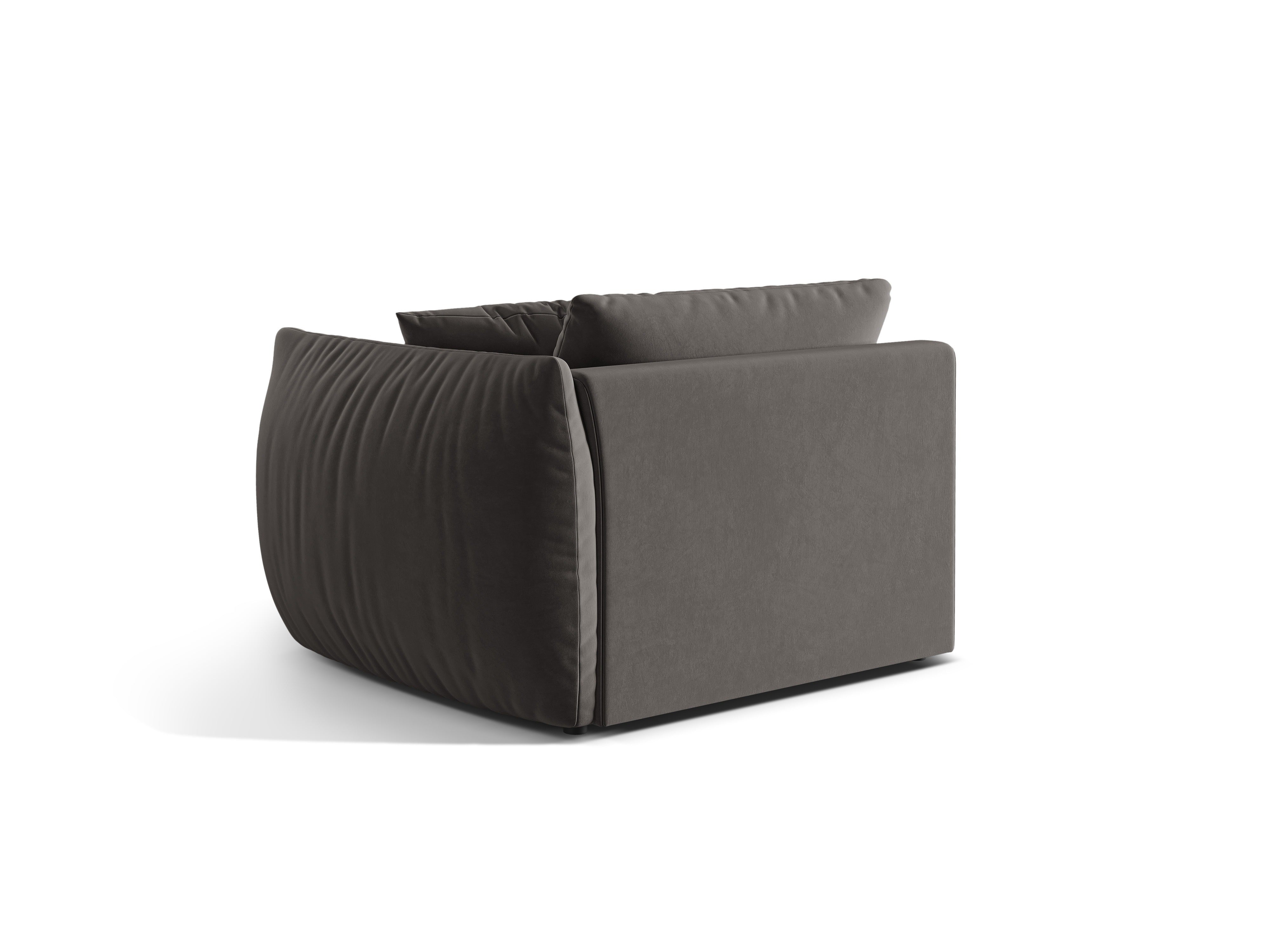 CHRIS Velvet Modular Sofa - Right Element Dark Gray