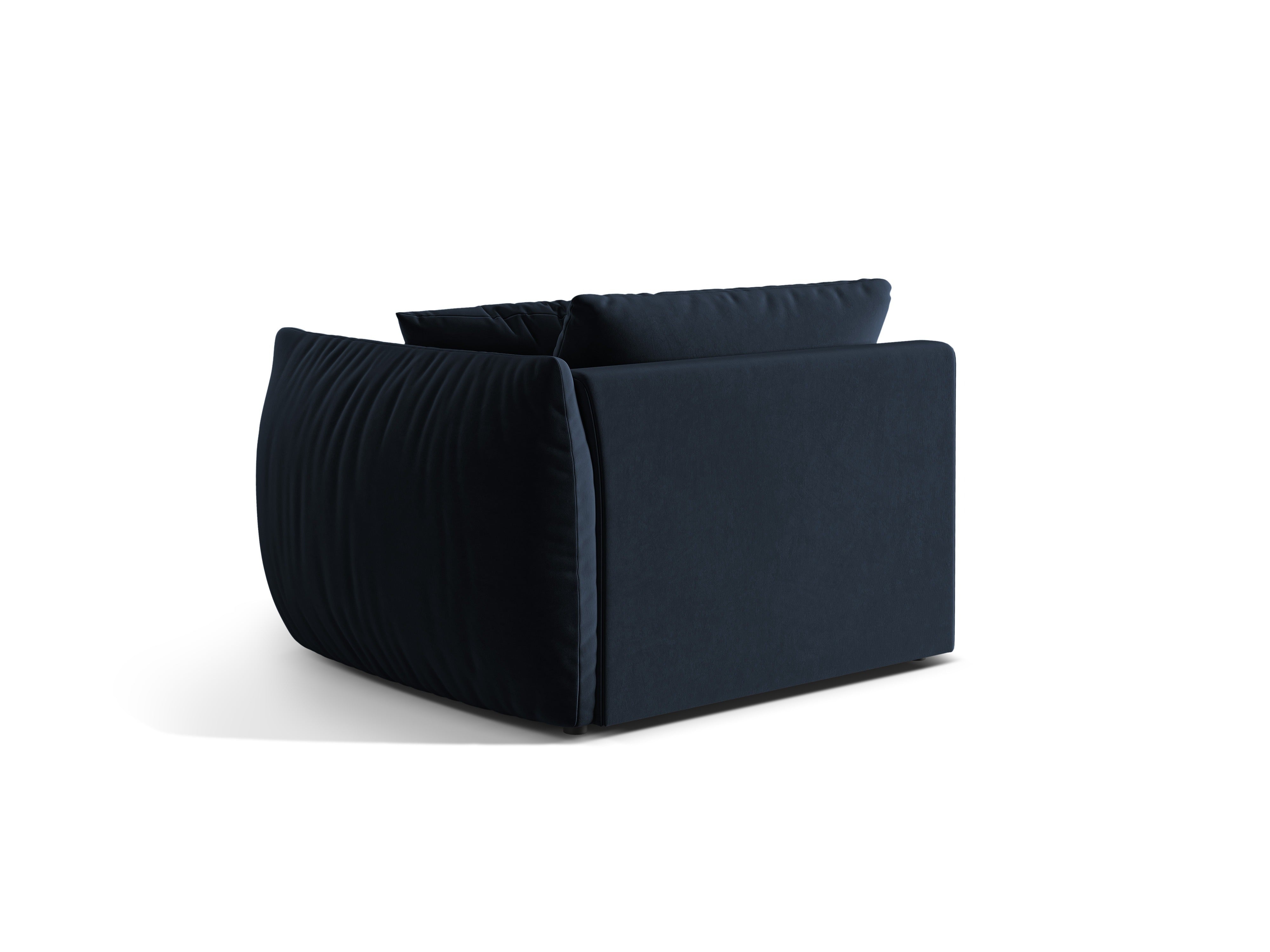 CHRIS velvet modular sofa - wide right-side element royal blue