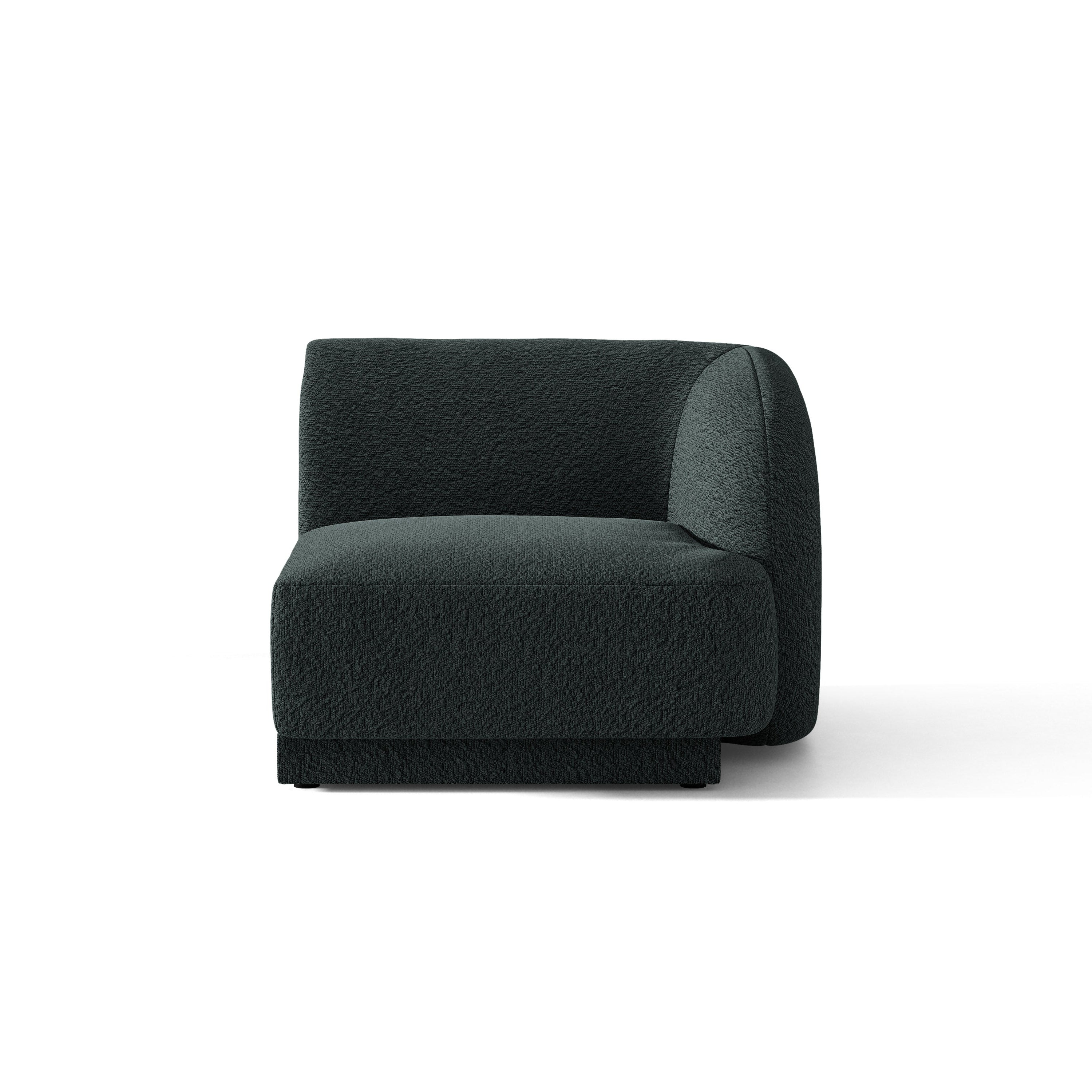 Sofa modułowa MILEY - moduł prawostronny czarny boucle – Micadoni