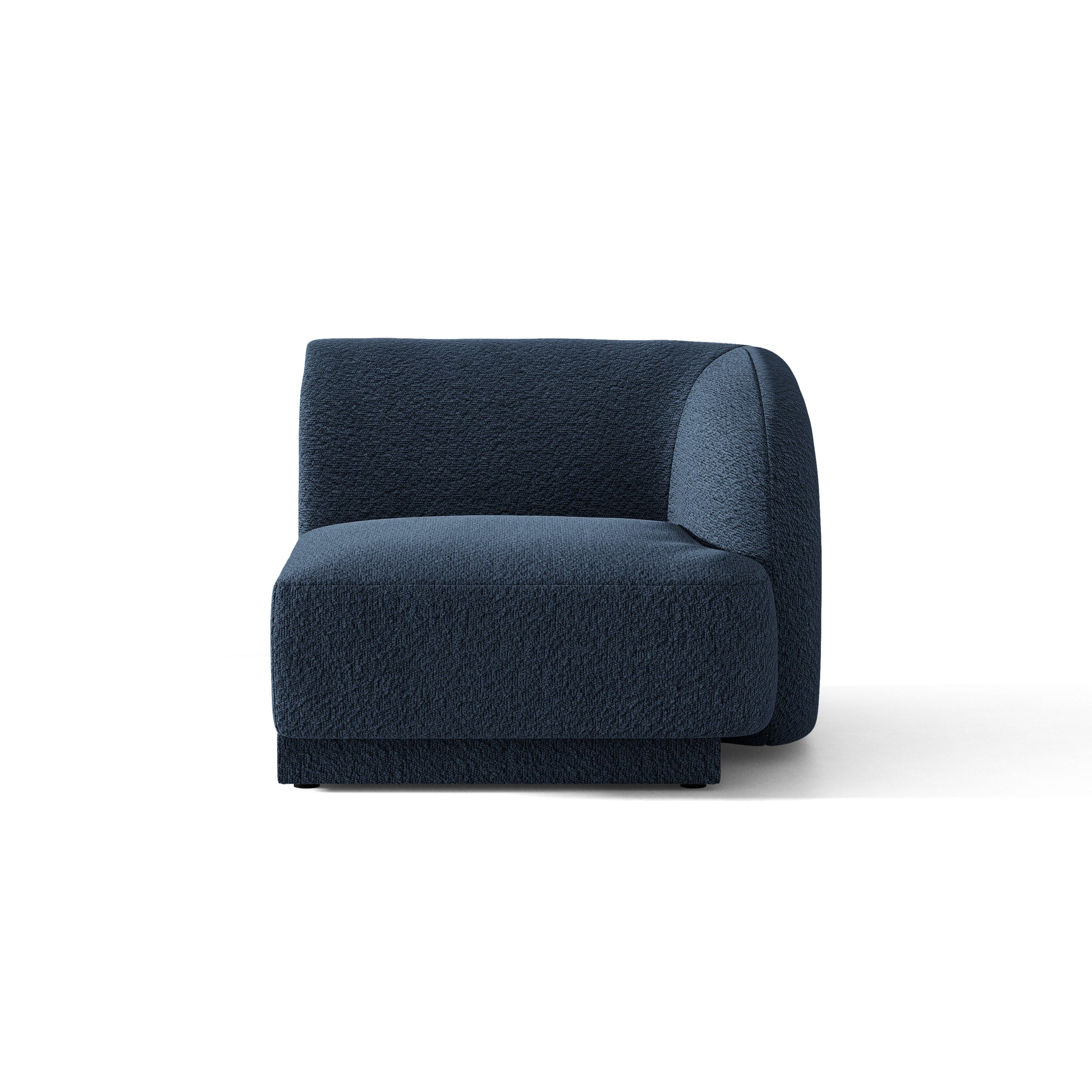 Sofa modułowa MILEY - moduł prawostronny ciemnoniebieski boucle – Micadoni
