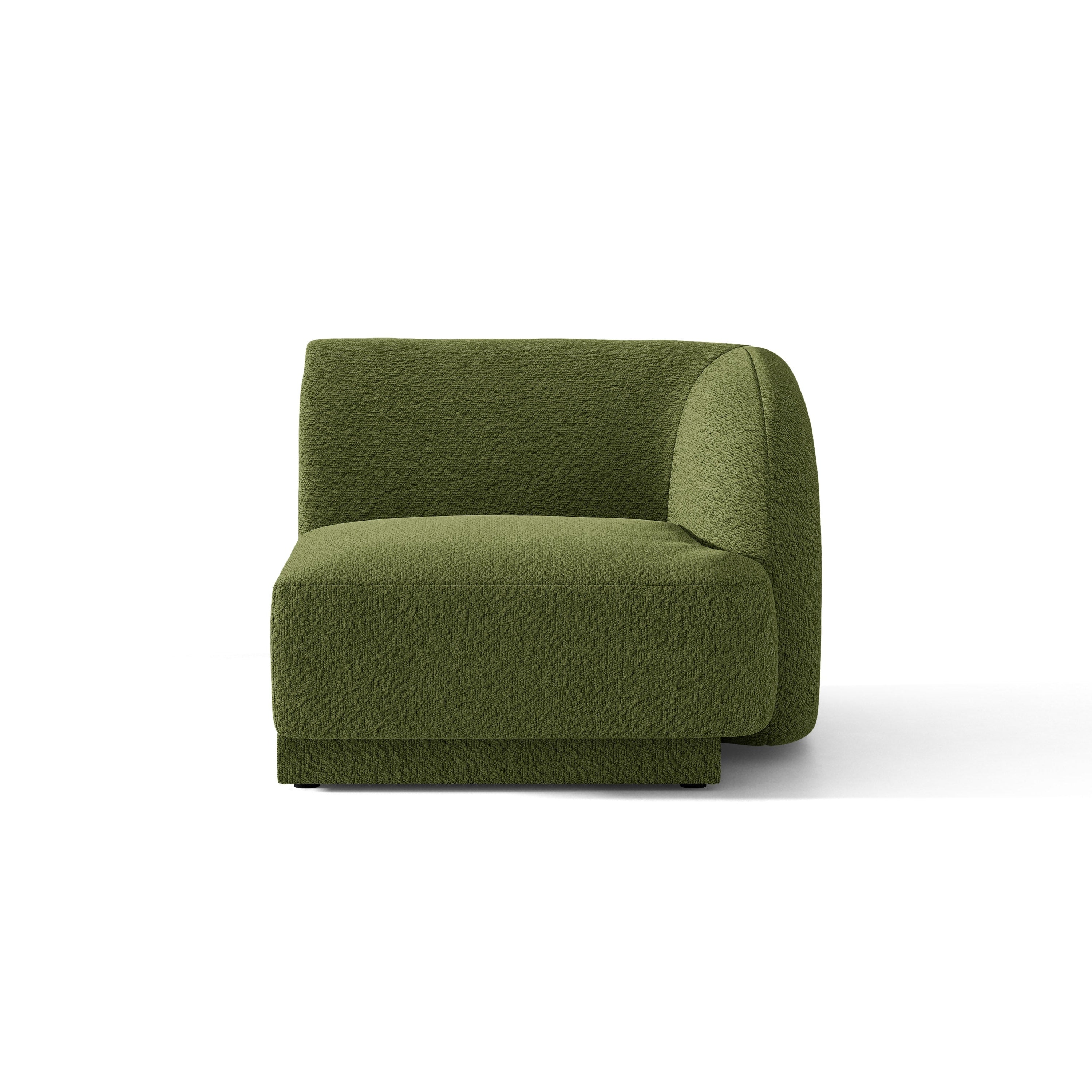 Sofa modułowa MILEY - moduł prawostronny zielony boucle – Micadoni