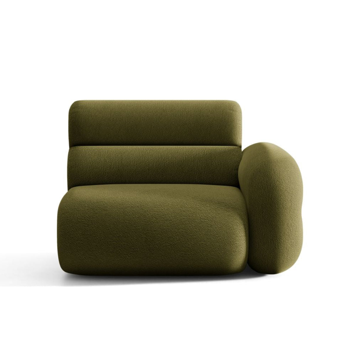 NEO Modular Sofa - Right Side Module in Olive Boucle