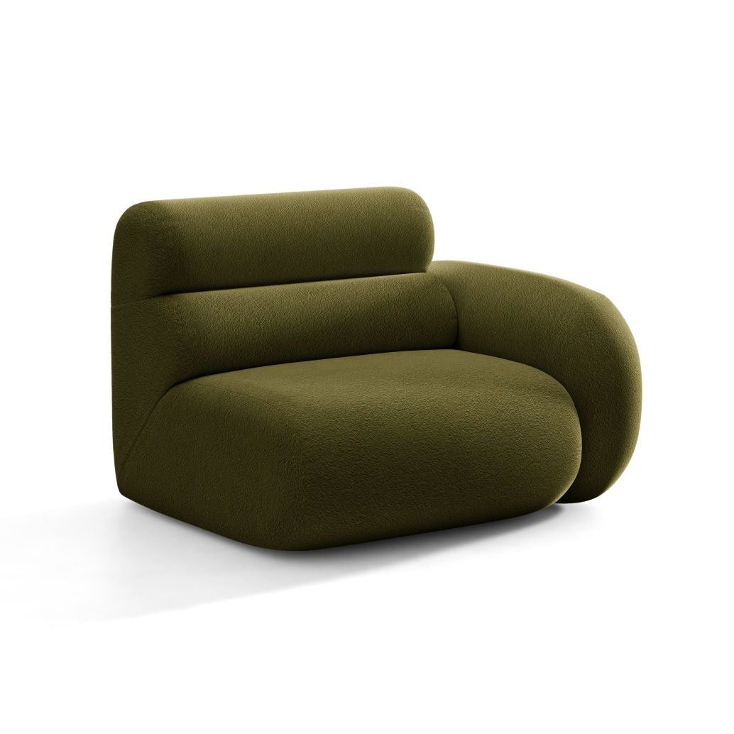 NEO Modular Sofa - Right Side Module in Olive Boucle