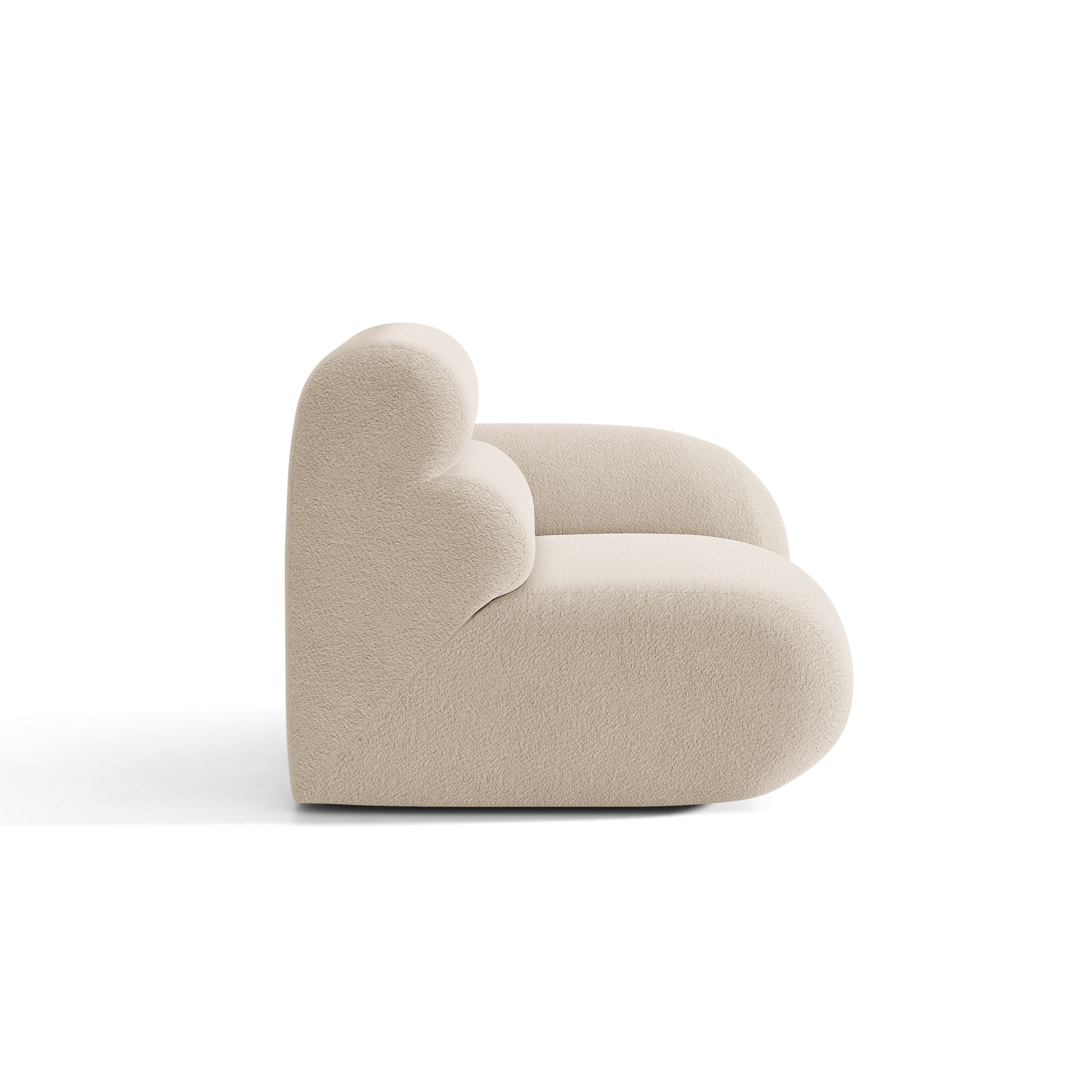 NEO Modular Sofa - Right Module in Beige Boucle