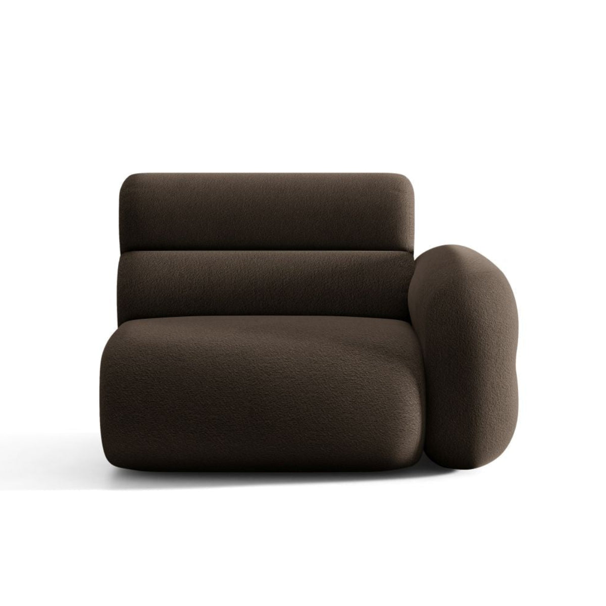 NEO Modular Sofa - Right Side Module in Brown Boucle
