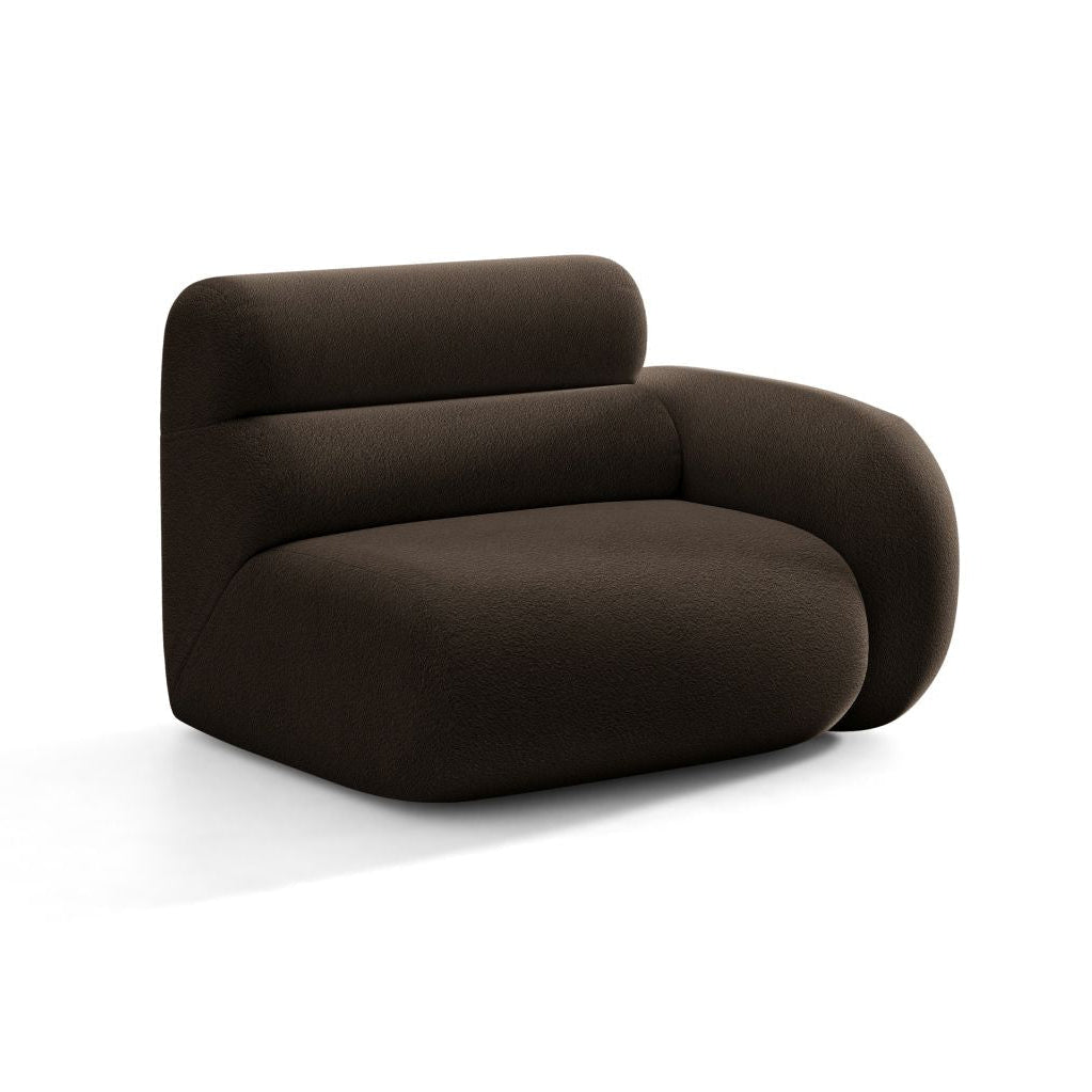 NEO Modular Sofa - Right Side Module in Brown Boucle