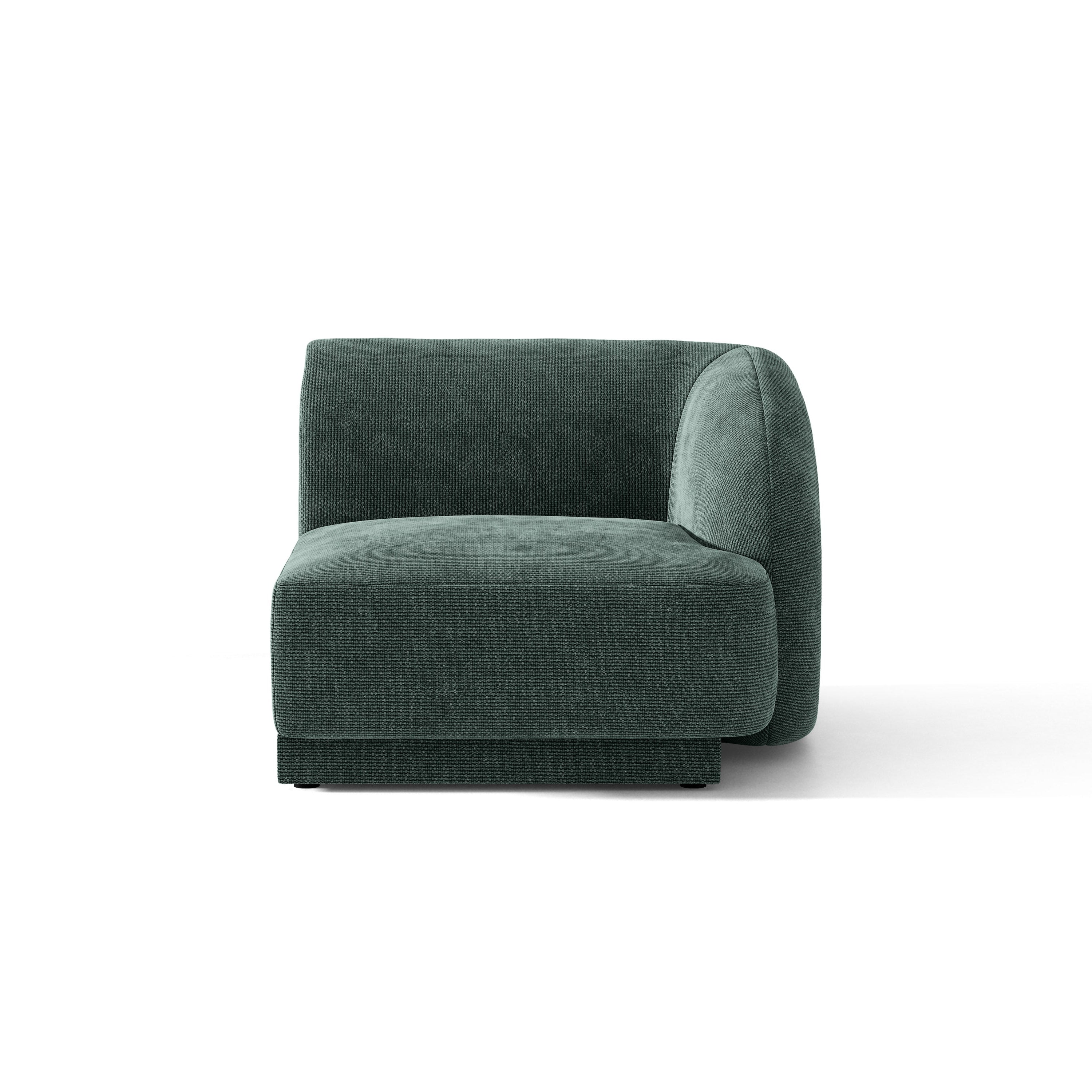 Sofa modułowa MILEY - moduł prawostronny petrol szenil jedwabisty – Micadoni