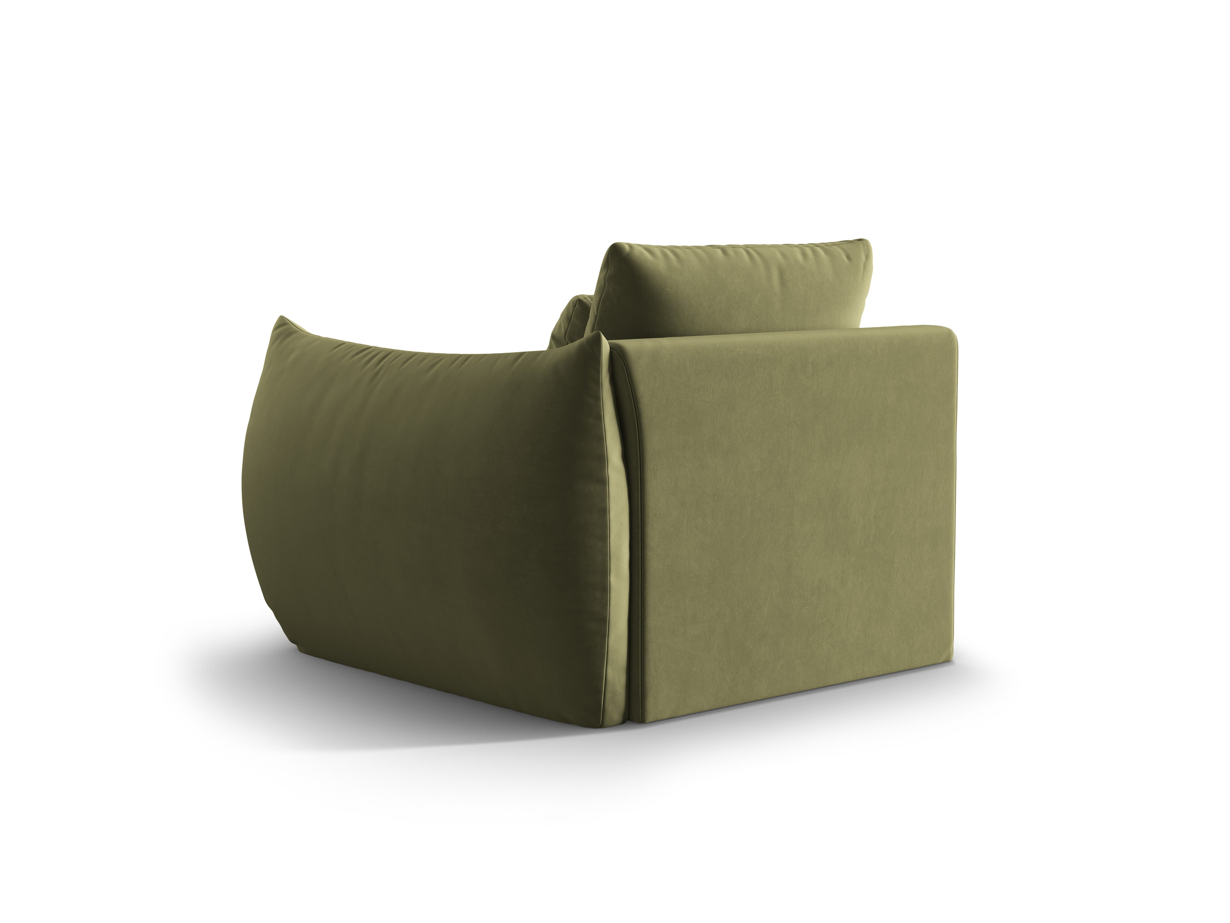 Sofa modułowa aksamitna BLOOM - element prawostronny zielony