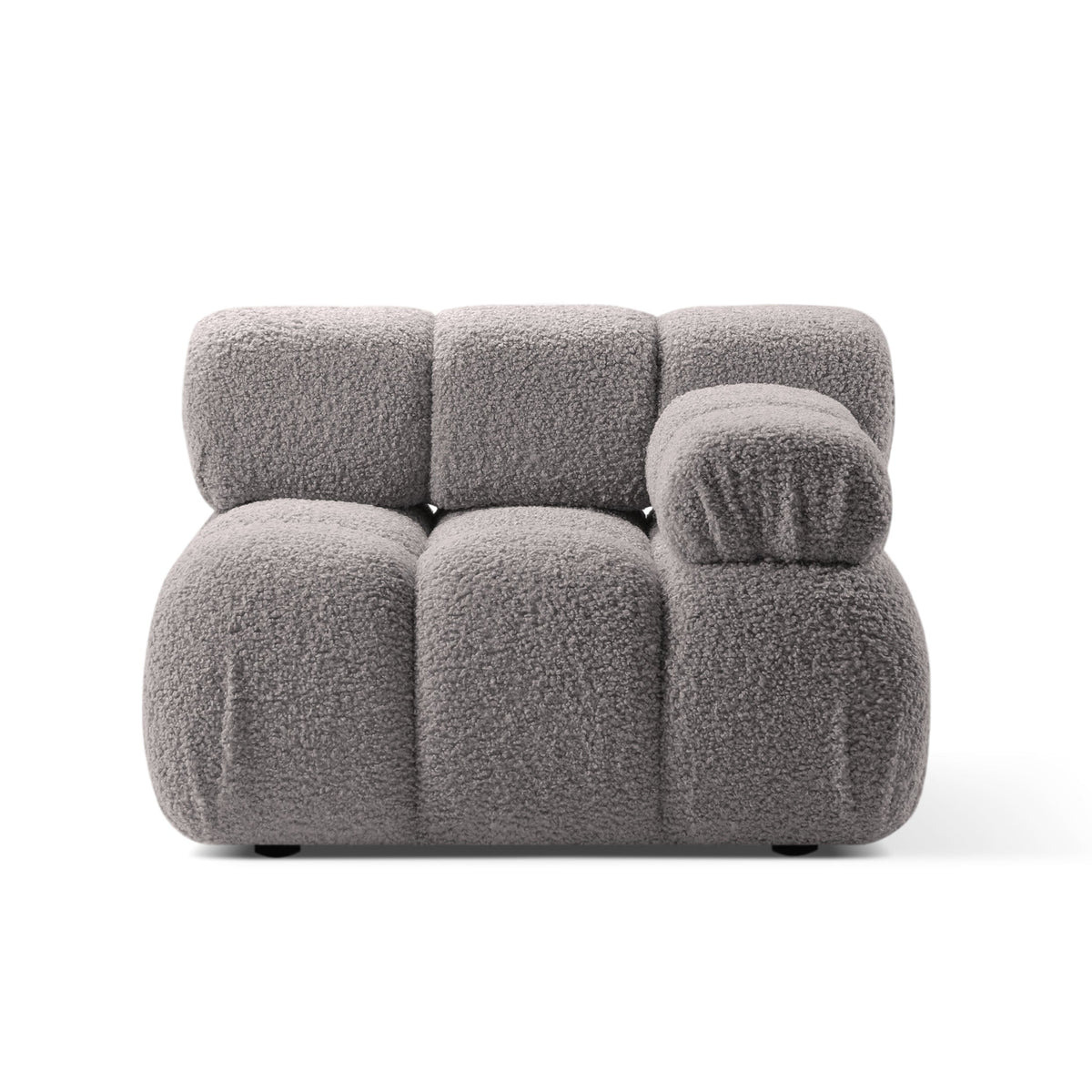 BELLIS Modular Sofa - Right Side Module in Gray Boucle